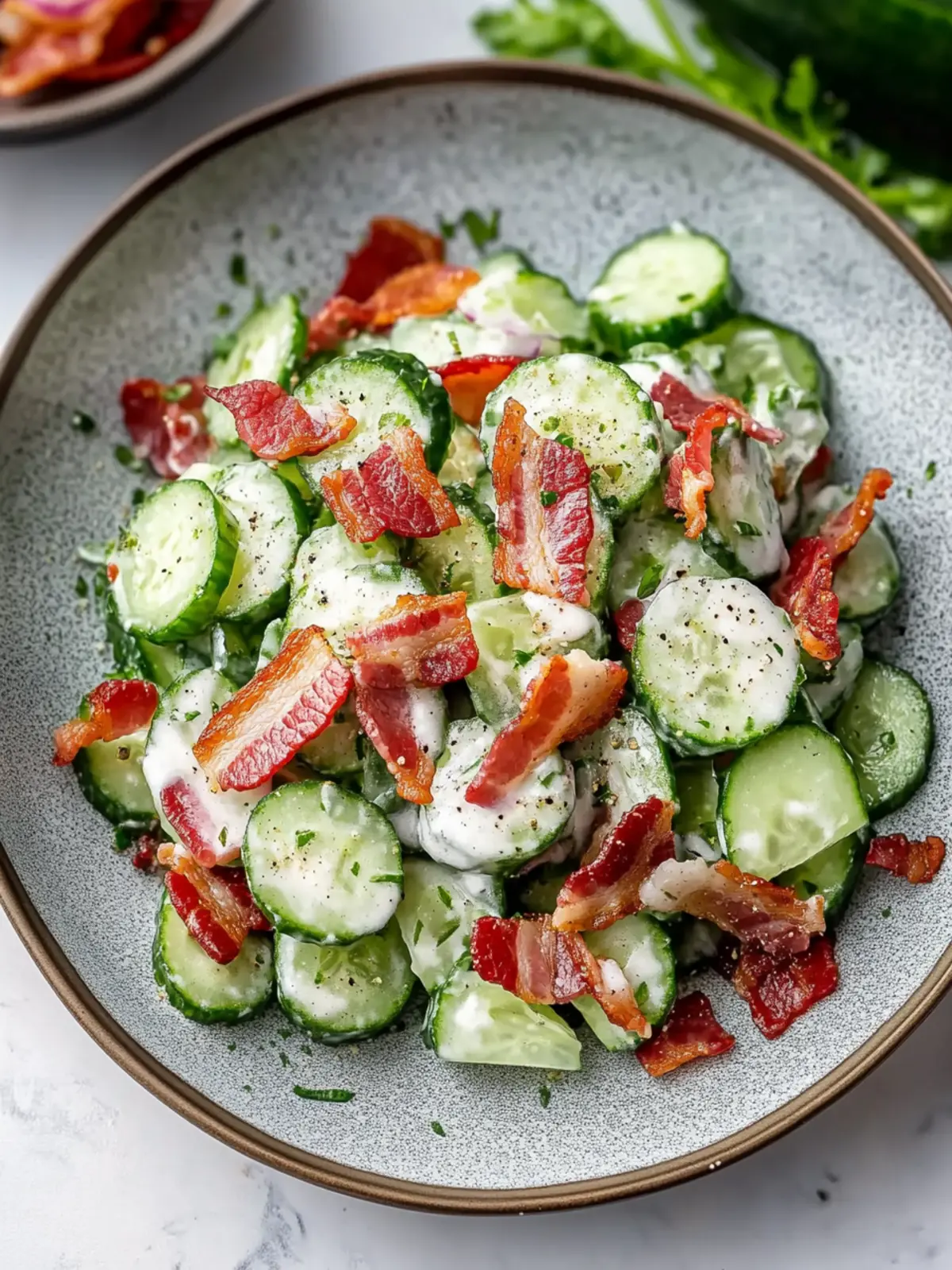 Crunchy Cucumber Salad with Bacon for Summer BBQ Bliss 3 Crunchy Cucumber Salad with Bacon