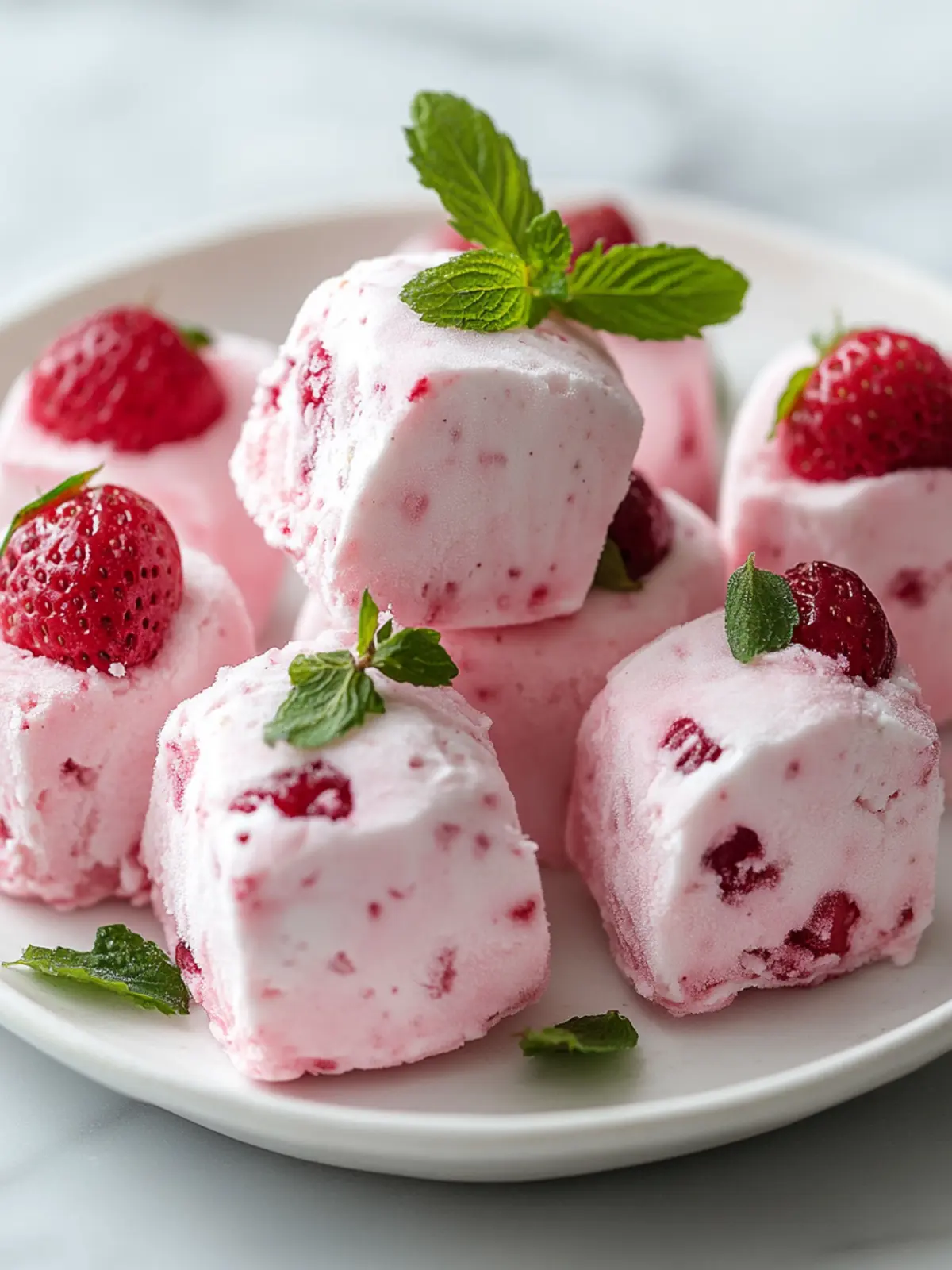 Delicious Frozen Strawberry Yogurt Bites for Guilt-Free Snacking 4 Frozen Strawberry Yogurt Bites