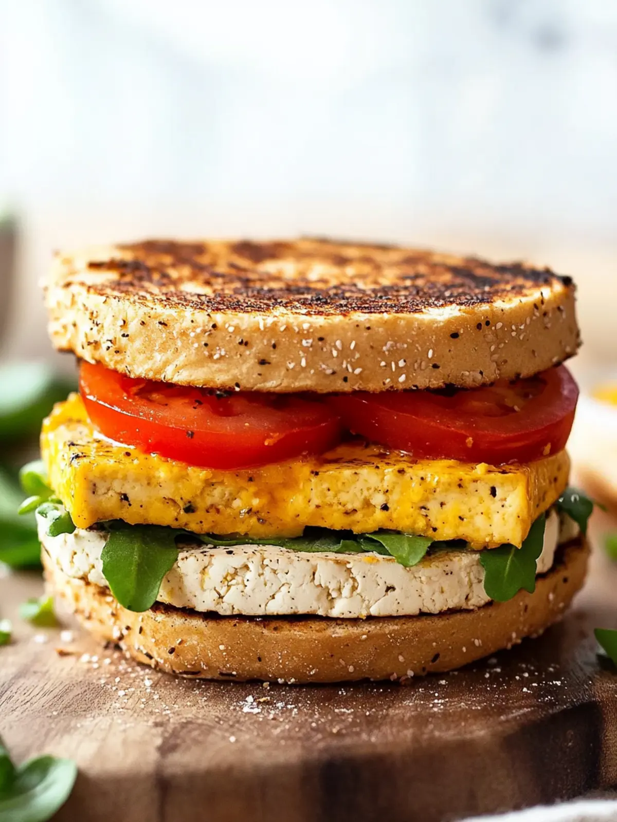 Delicious Tofu Breakfast Sandwich for Energizing Mornings 2 Tofu Breakfast Sandwich