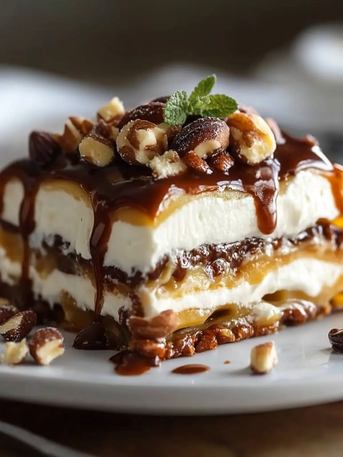 No-Bake Turtle Lasagna Dessert: Indulge in Sweet Layers 3 No-Bake Turtle Lasagna Dessert