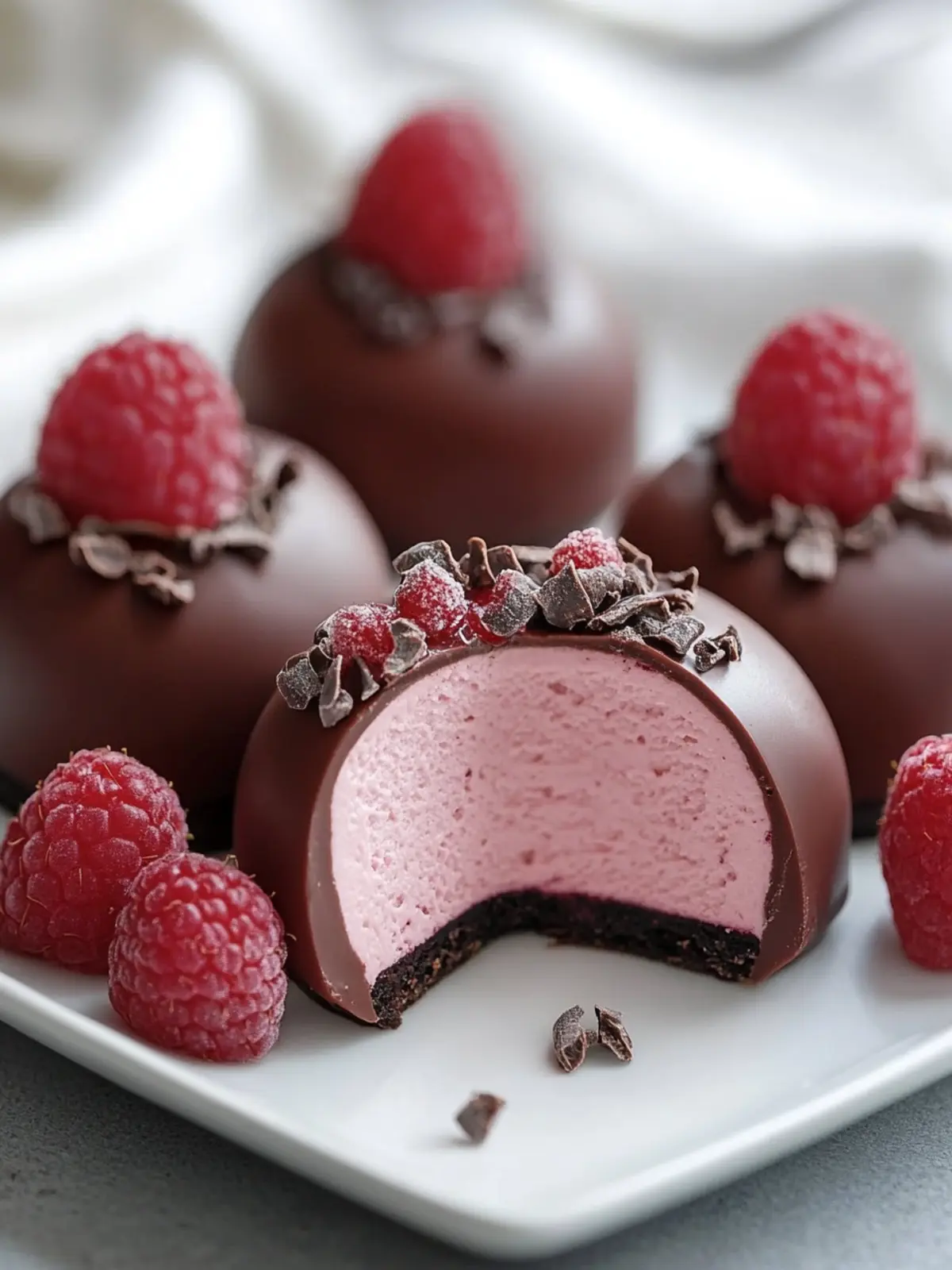 Decadent Chocolate Raspberry Mousse Domes to Wow Your Guests 4 Chocolate Raspberry Mousse Domes