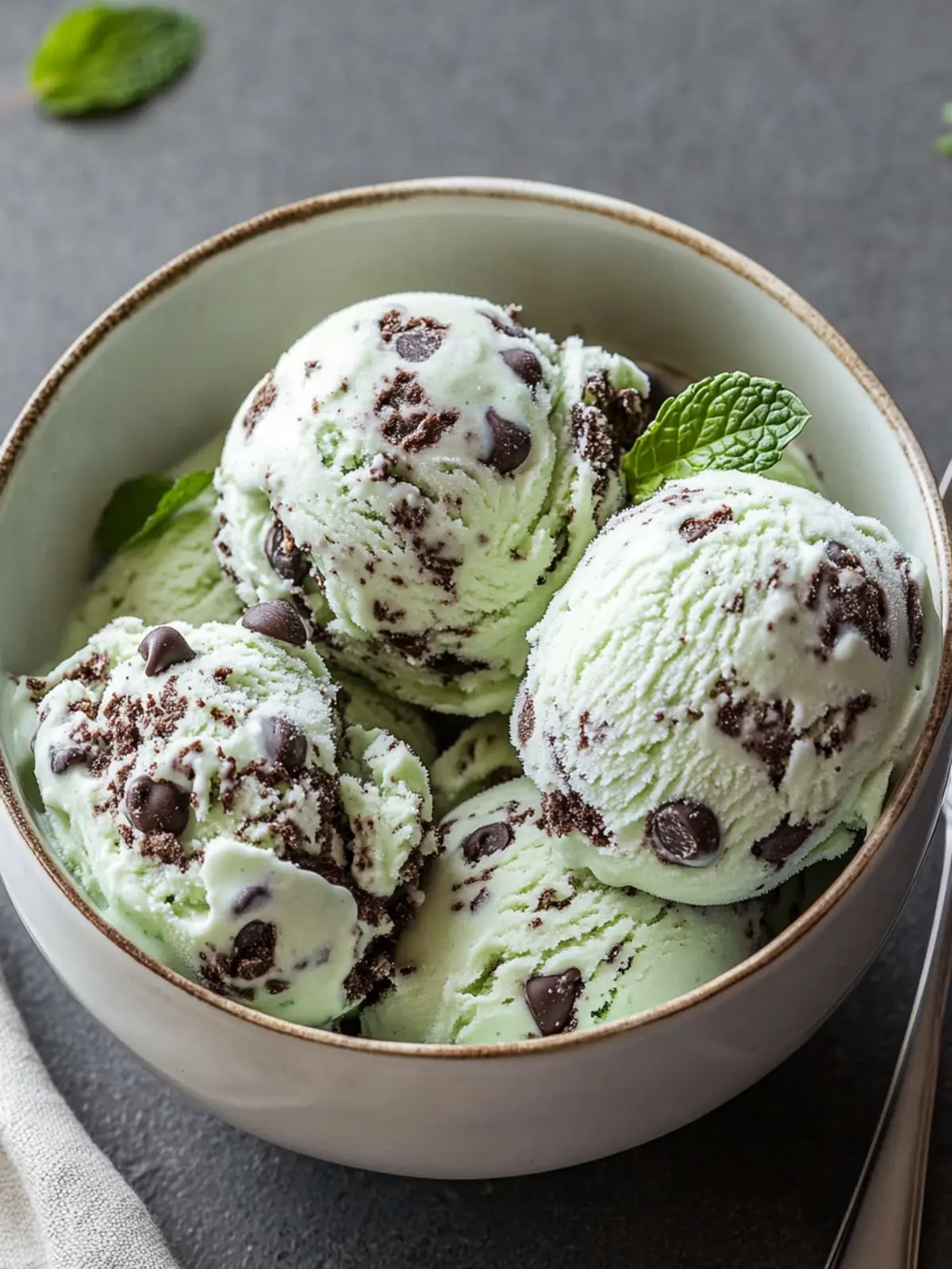 Creamy Chocolate Chip Mint Ice Cream That's a Summer Must! 2 Chocolate Chip Mint Ice Cream