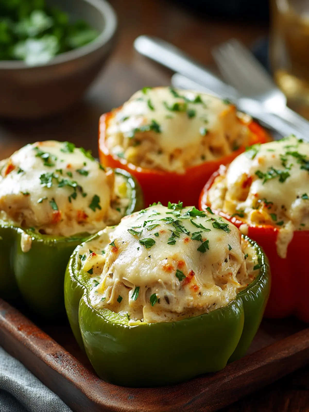 Delicious Chicken Alfredo Stuffed Peppers for Family Fun 2 Chicken Alfredo Stuffed Peppers