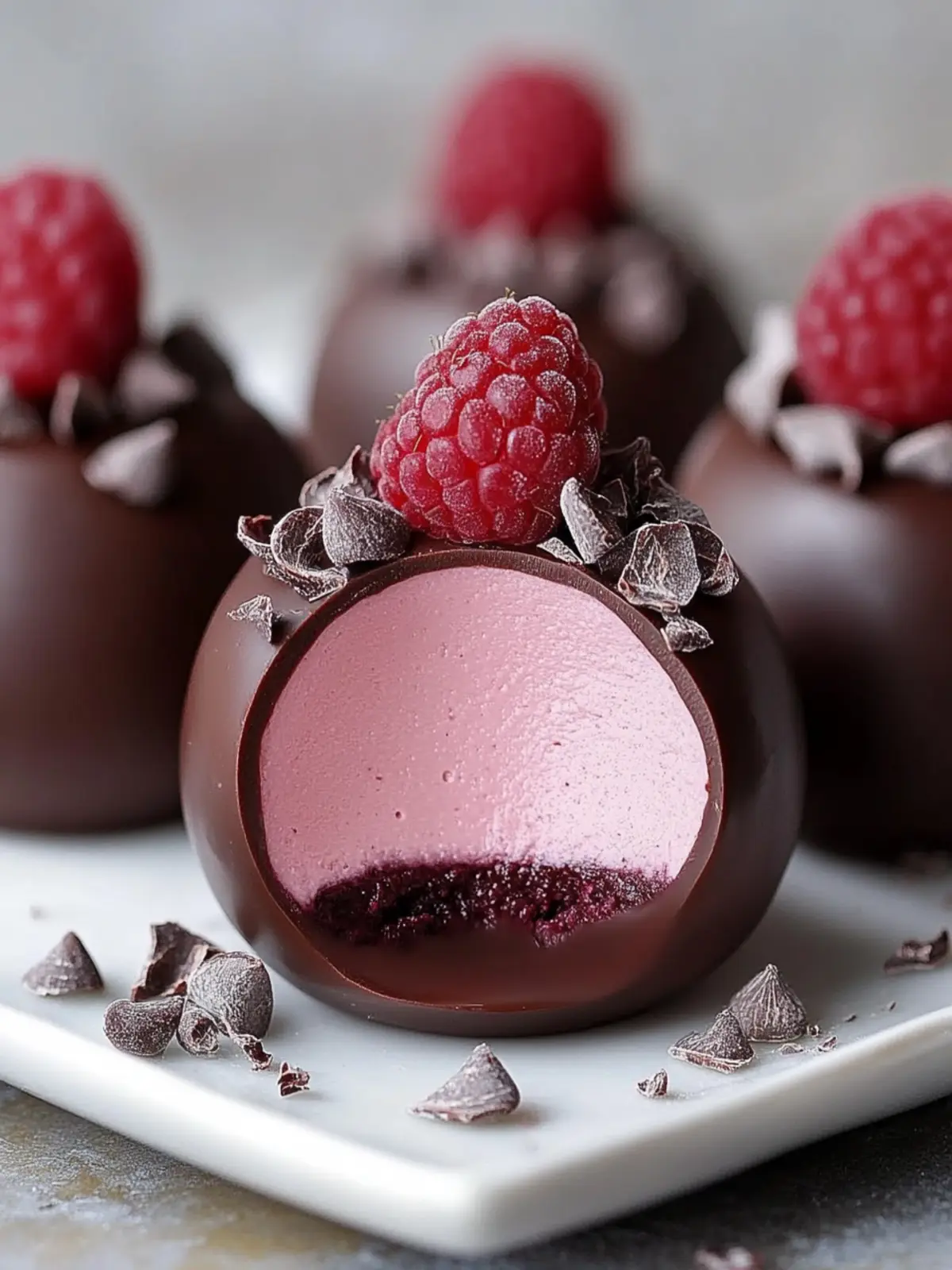 Decadent Chocolate Raspberry Mousse Domes to Wow Your Guests 3 Chocolate Raspberry Mousse Domes