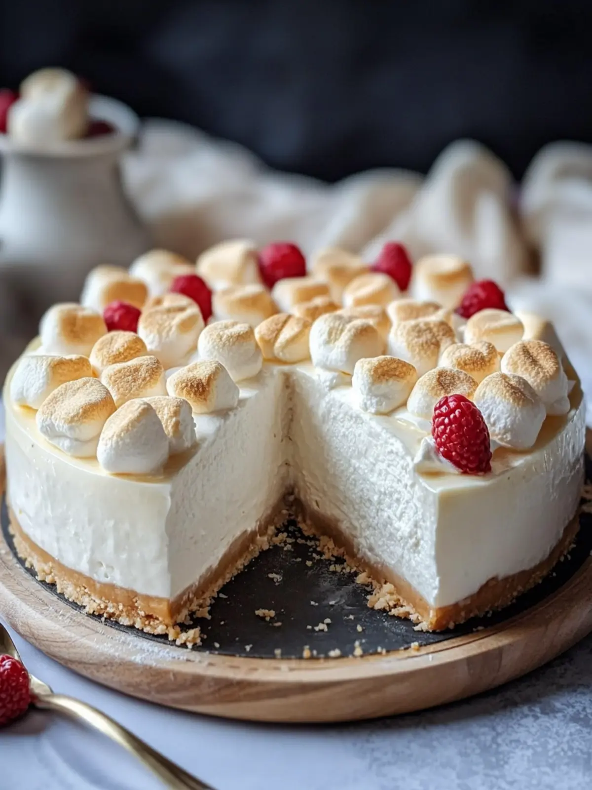 Decadent Marshmallow Cheesecake: Easy No-Bake Delight 3 Marshmallow Cheesecake