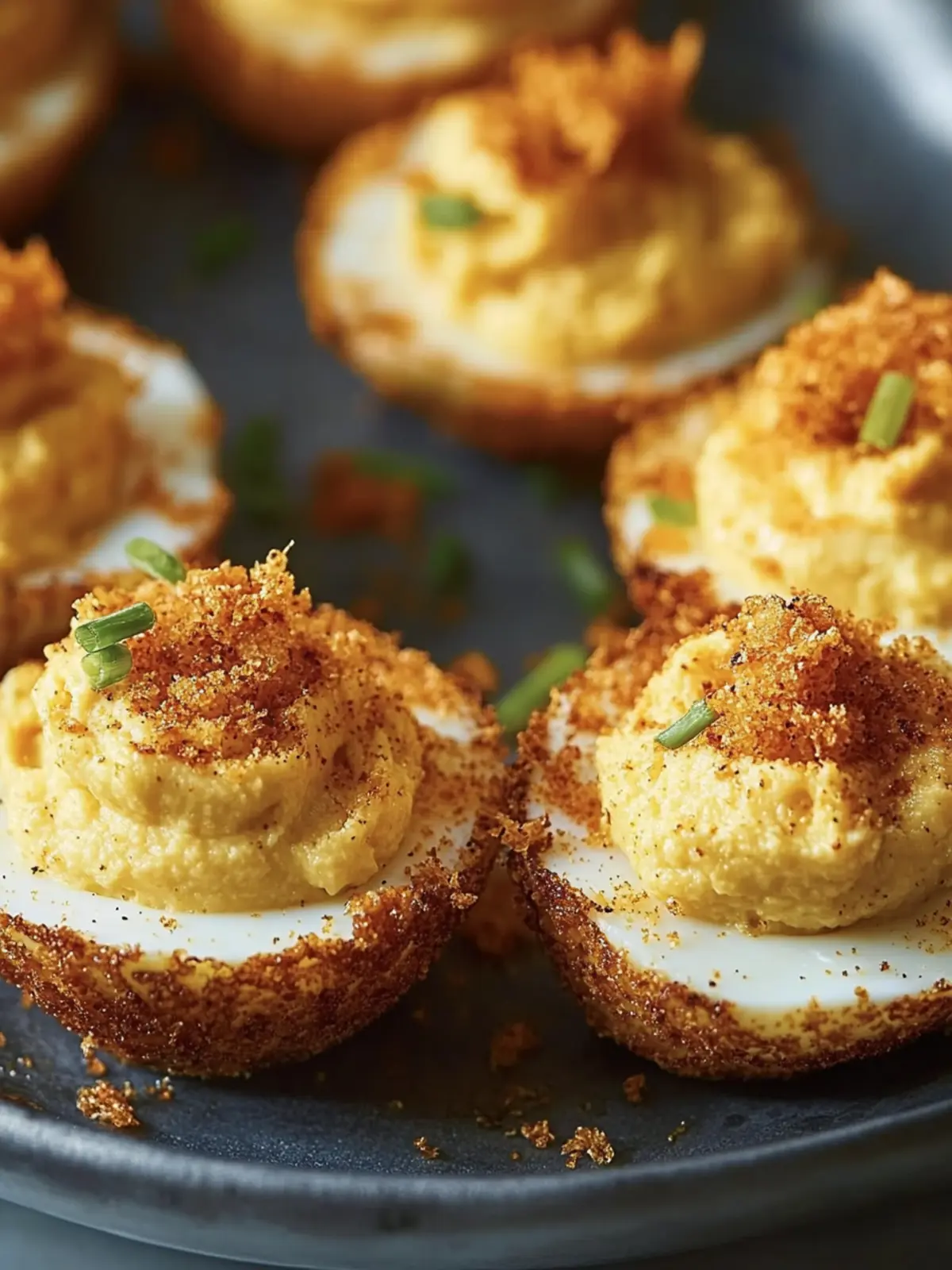 Cajun Style Fried Deviled Eggs with a Crispy Kick 4 Cajun Style Fried Deviled Eggs