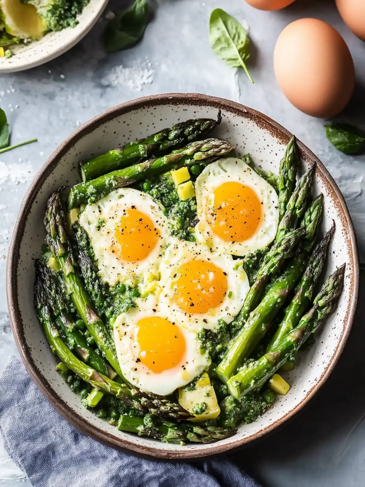 Cheesy Asparagus and Eggs for a Quick Brunch Boost 2 Cheesy Asparagus and Eggs