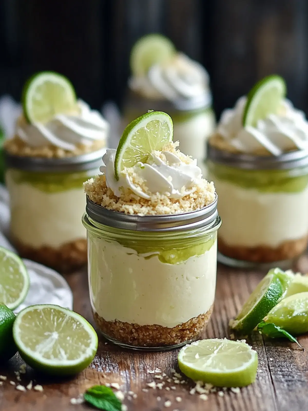 Creamy No-bake Key Lime Cheesecake Jars to Beat the Heat 3 No-bake Key Lime Cheesecake Jars