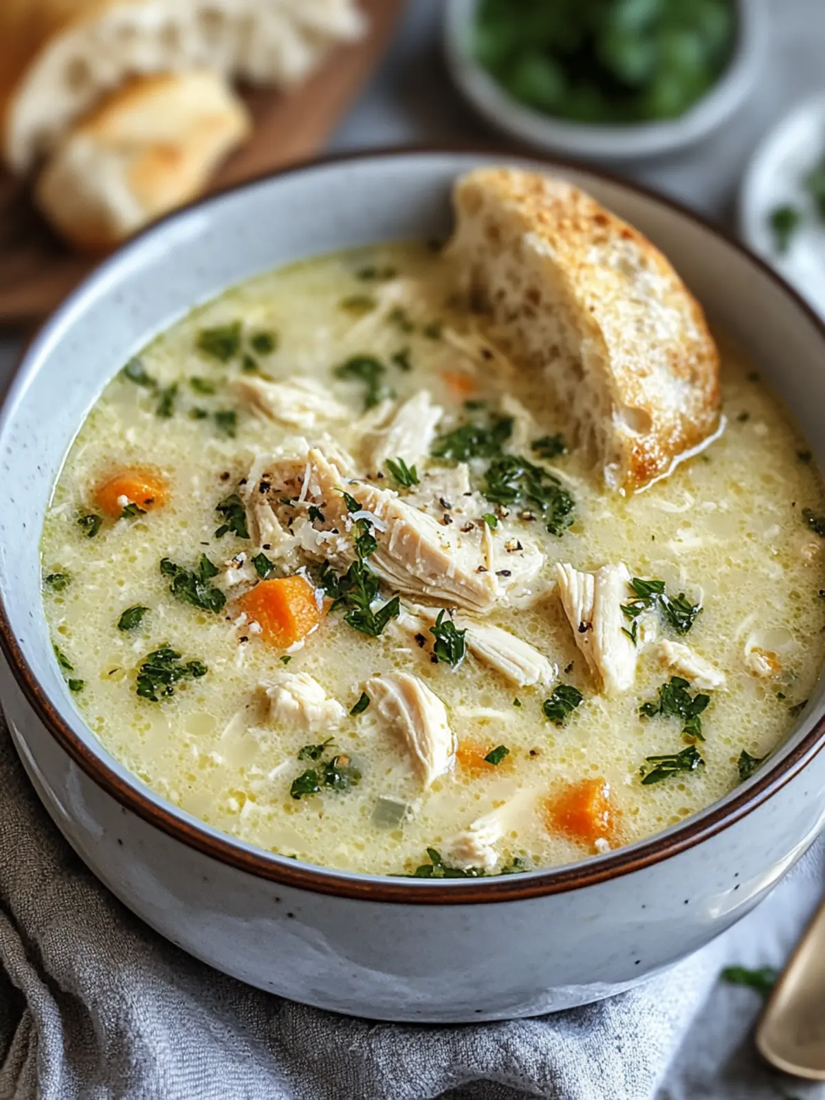 Creamy Garlic Parmesan Chicken Soup for Cozy Nights 4 Garlic Parmesan Chicken Soup