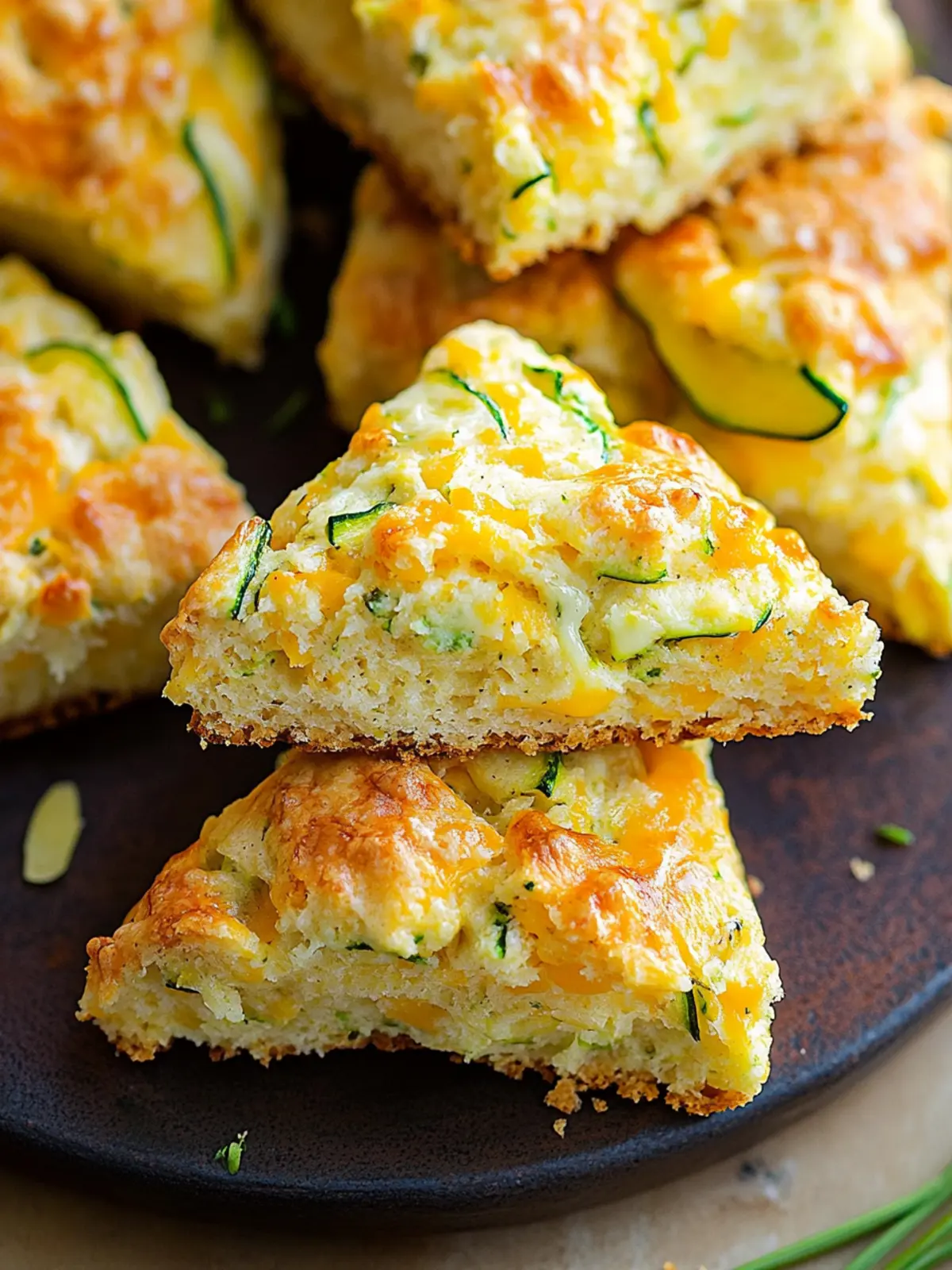Cheesy Zucchini Cheddar Scones for Perfect Brunch Vibes 2 Zucchini Cheddar Scones