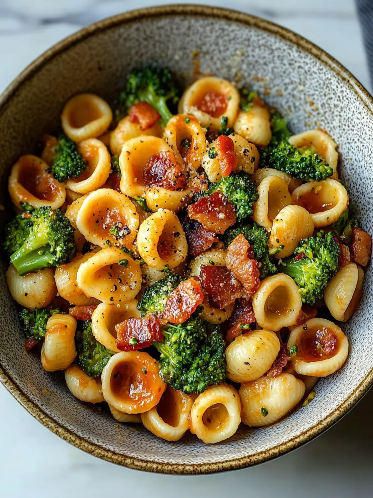 Discover Spicy Bacon Broccoli Orecchiette in 25 Minutes! 2 Spicy Bacon Broccoli Orecchiette