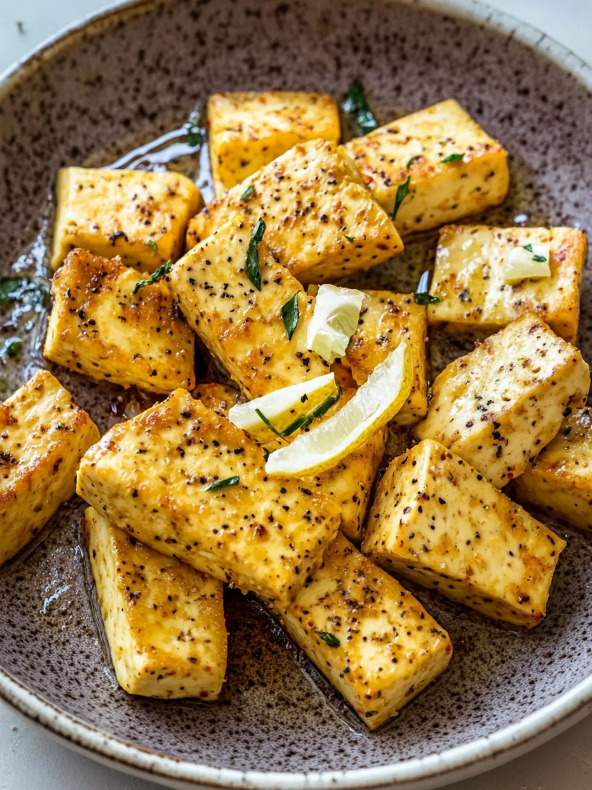 Zesty Lemon Pepper Tofu That's Crispy and Protein-Packed 2 Lemon Pepper Tofu
