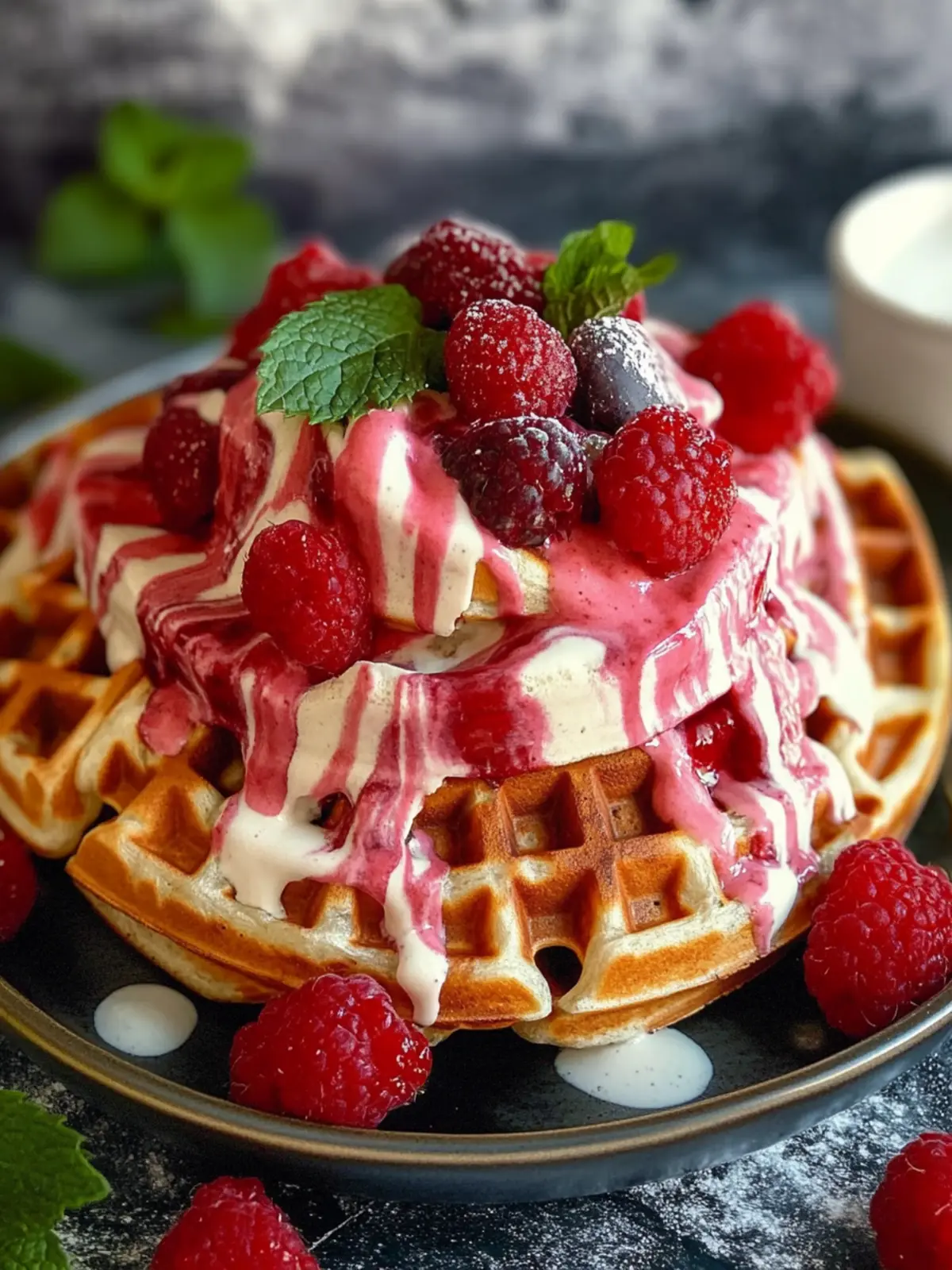 Red Velvet Marble Waffles: Fluffy, Festive Breakfast Perfection 2 Red Velvet Marble Waffles
