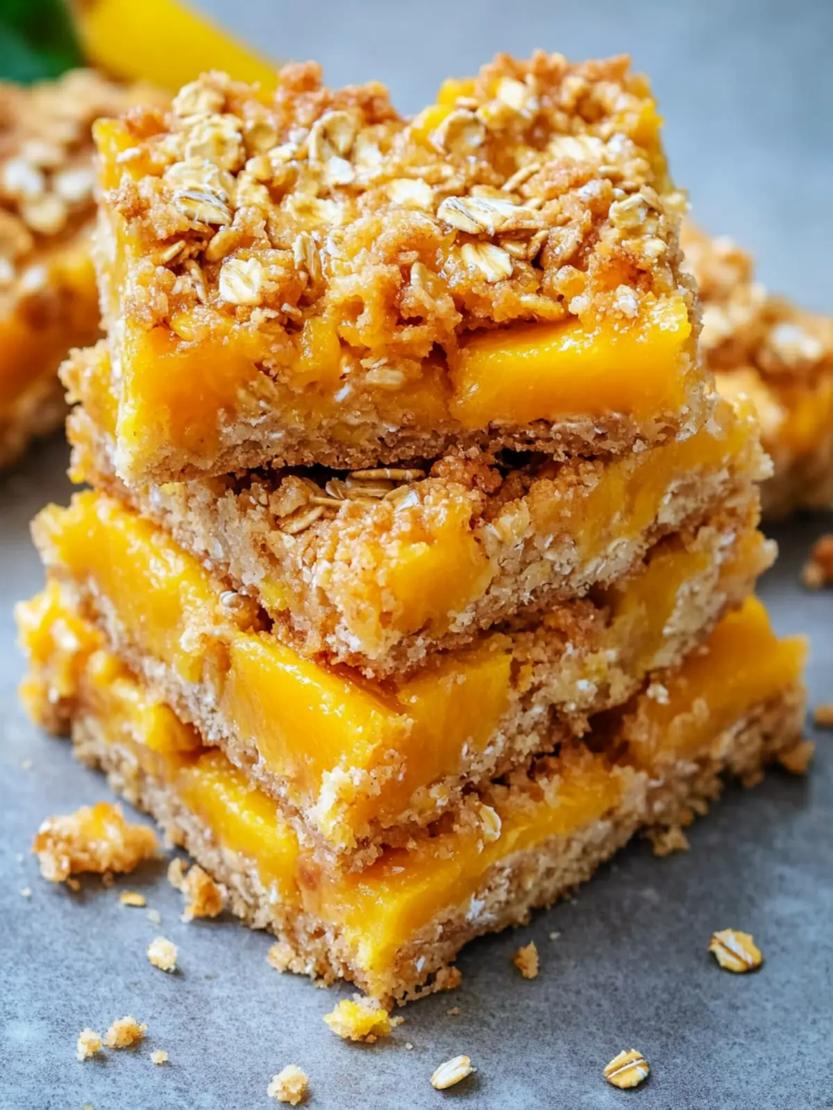 Mango Oatmeal Crumble Bars That Will Make You Smile 2 Mango Oatmeal Crumble Bars
