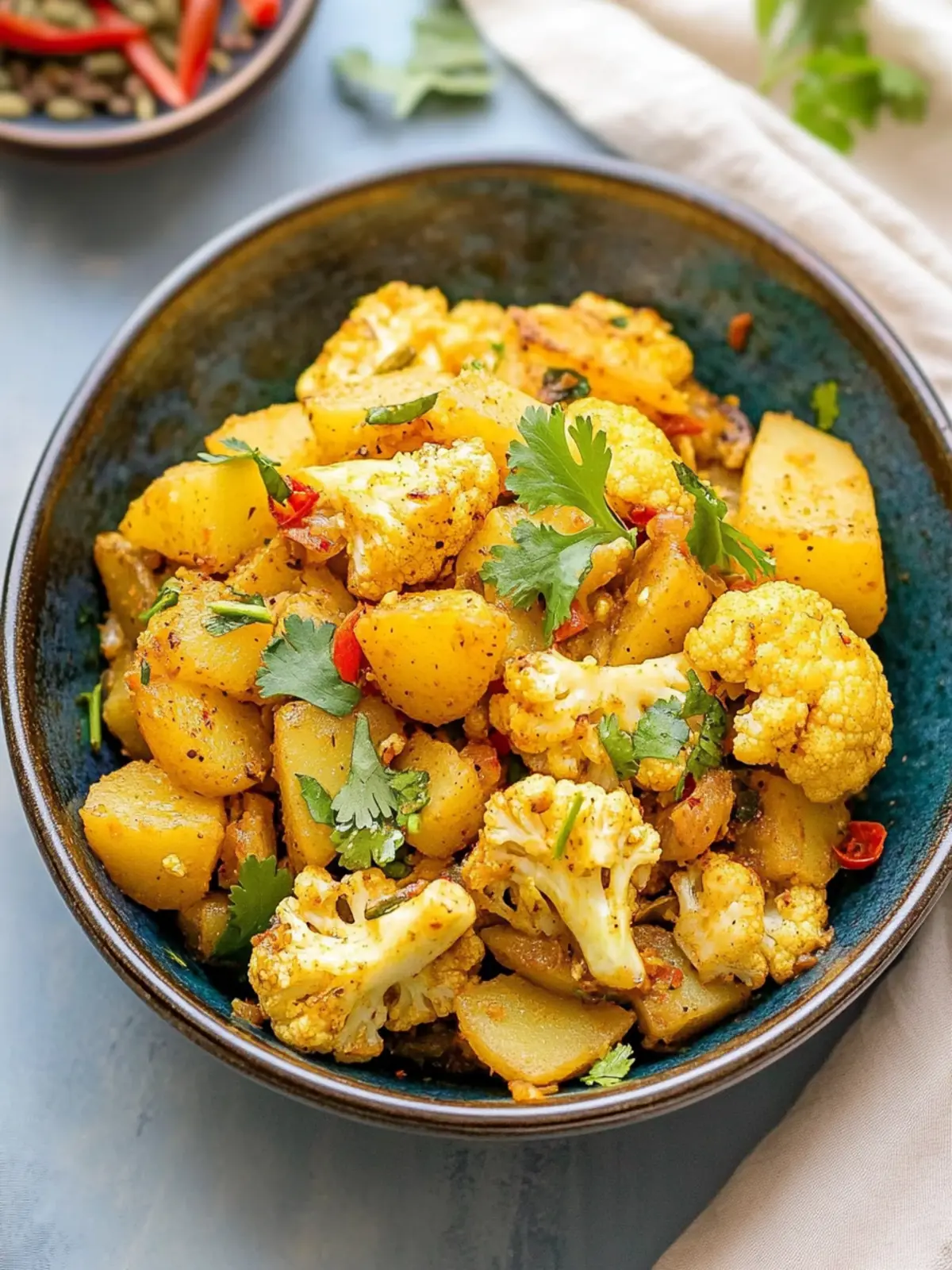 Delicious Indian Potato and Cauliflower Stir Fry Recipe 3 Indian Potato and Cauliflower Stir Fry