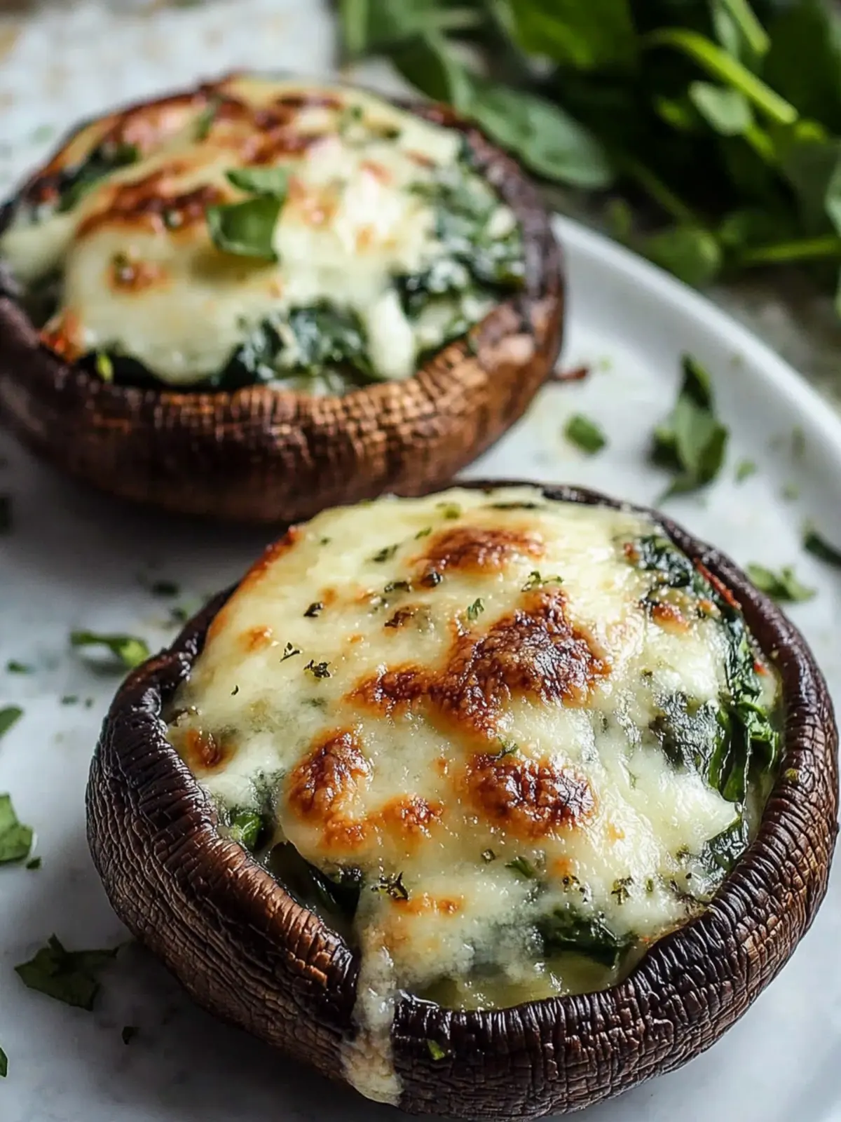 Cheese and Spinach Stuffed Portobellos for a Cozy Dinner Night 2 Cheese and Spinach Stuffed Portobellos