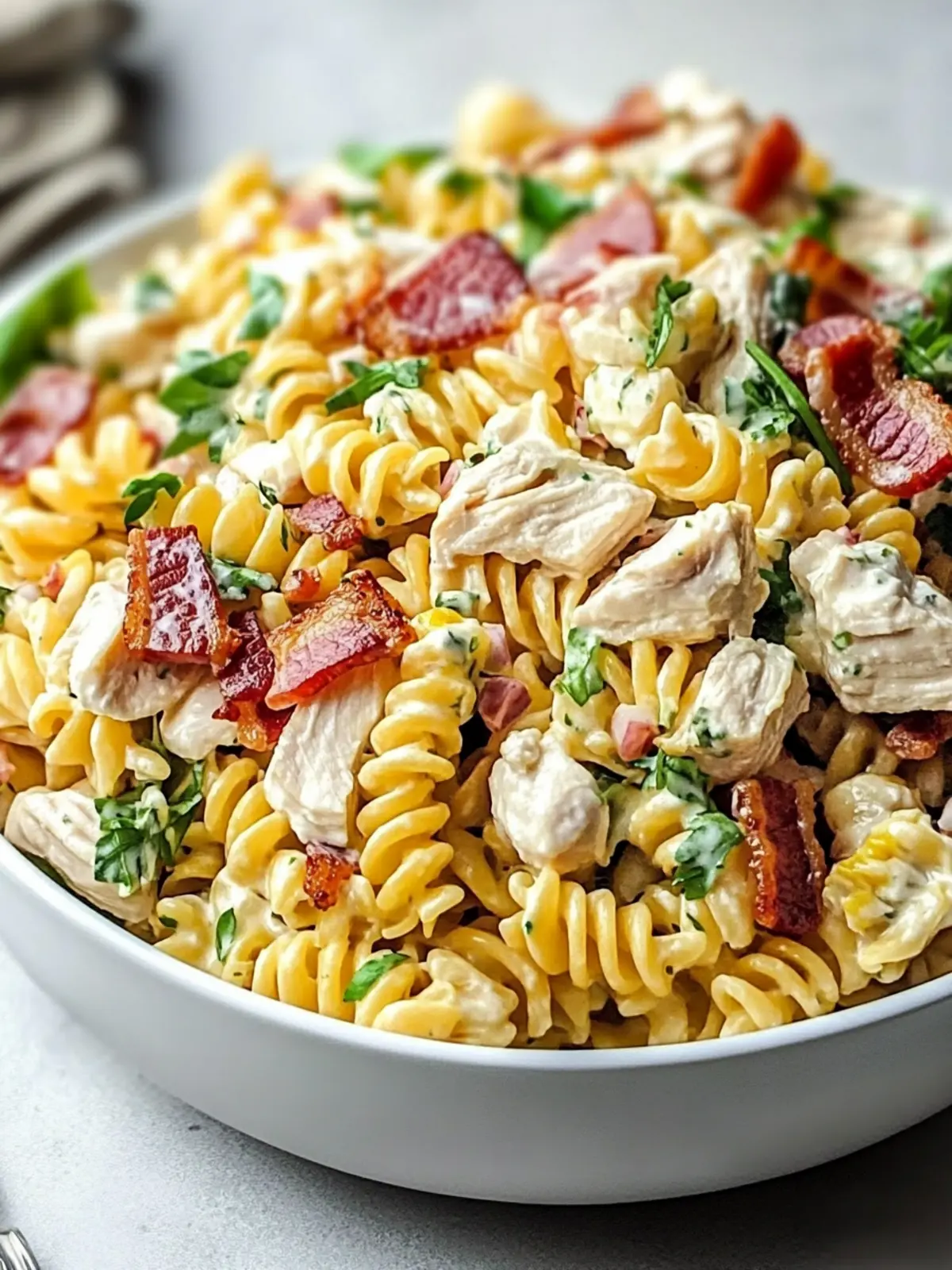 Flavor-Packed Chicken Bacon Ranch Pasta Salad for Quick Dinners 2 Chicken Bacon Ranch Pasta Salad