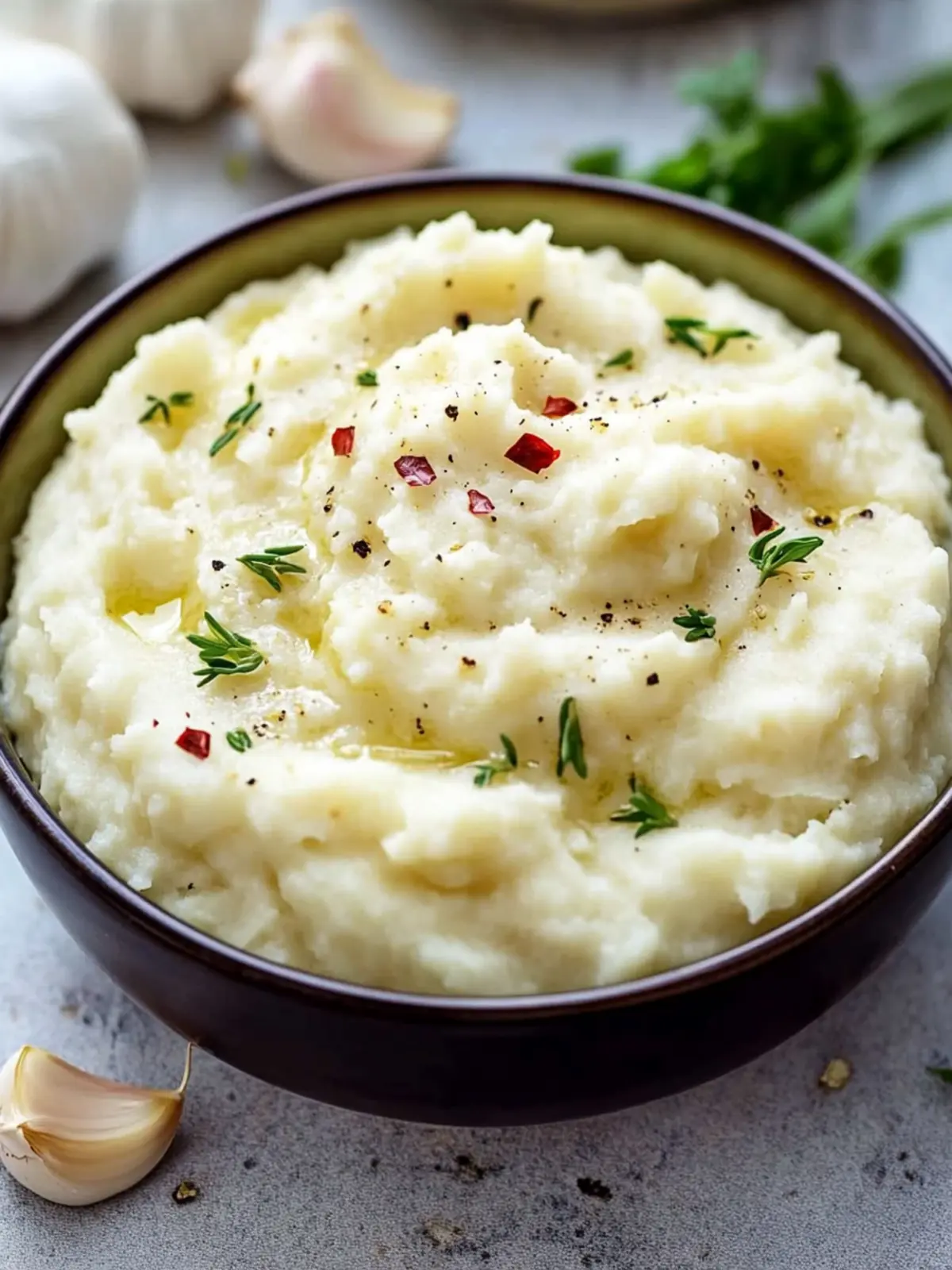 Creamy Garlic Mashed Cauliflower: Low-Carb Comfort Food Delight 3 Creamy Garlic Mashed Cauliflower