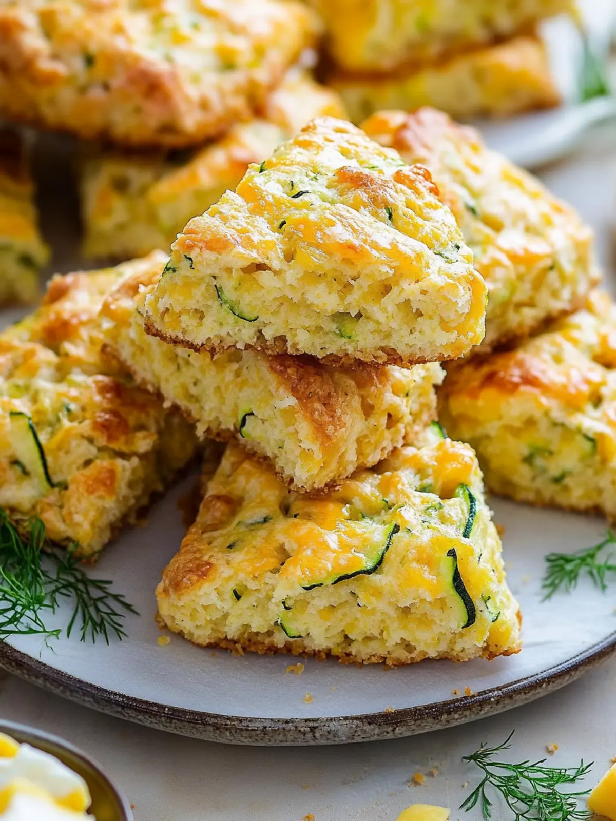 Cheesy Zucchini Cheddar Scones for Perfect Brunch Vibes 3 Zucchini Cheddar Scones