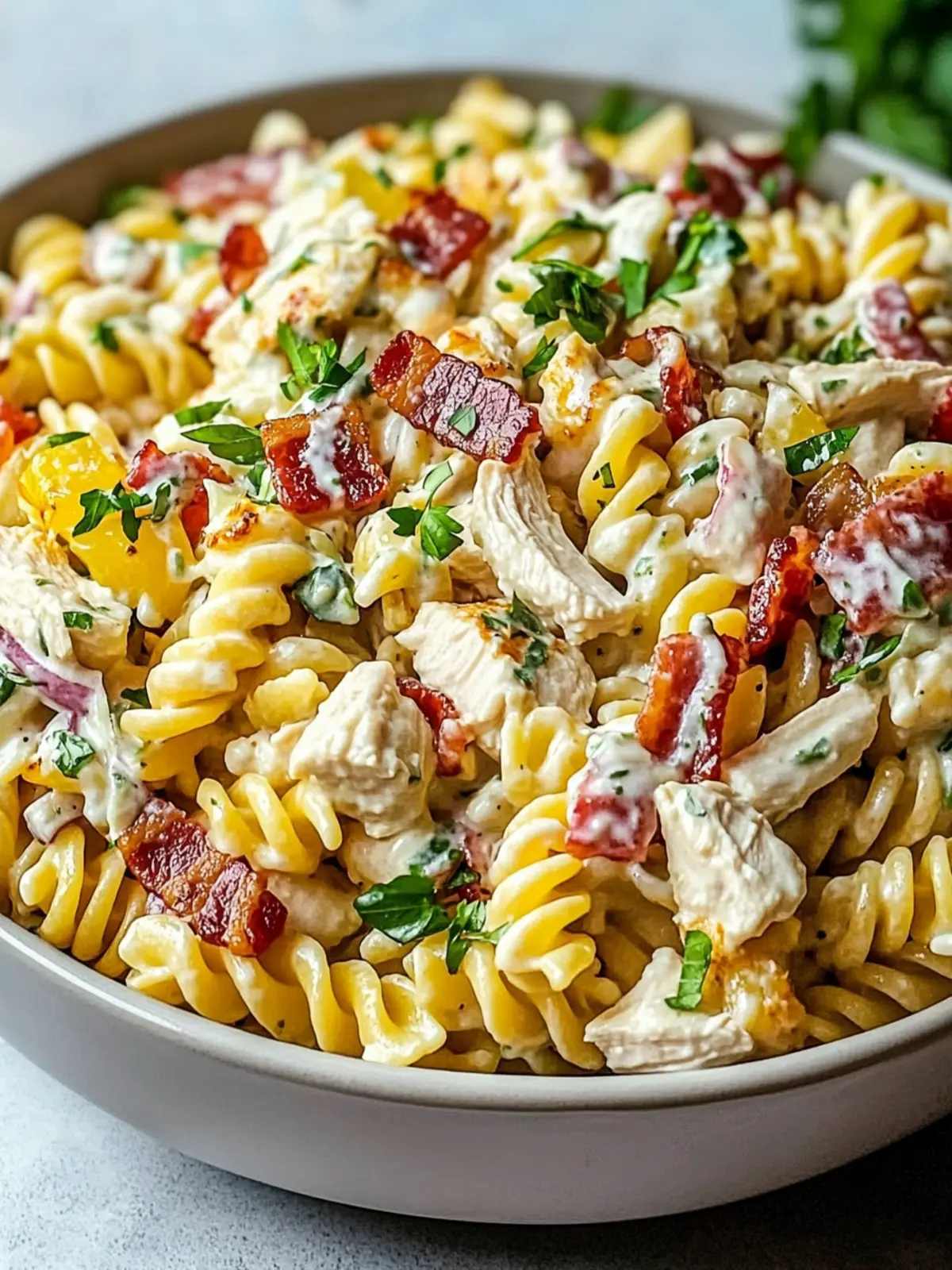 Flavor-Packed Chicken Bacon Ranch Pasta Salad for Quick Dinners 4 Chicken Bacon Ranch Pasta Salad
