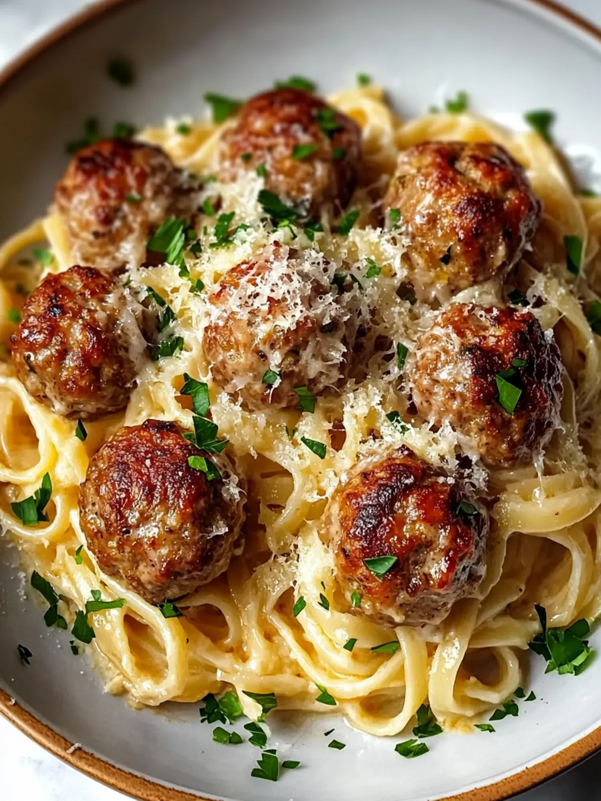 Parmesan Linguine & Garlic Butter Meatballs for Quick Gourmet Joy 2 Parmesan Linguine & Garlic Butter Meatballs