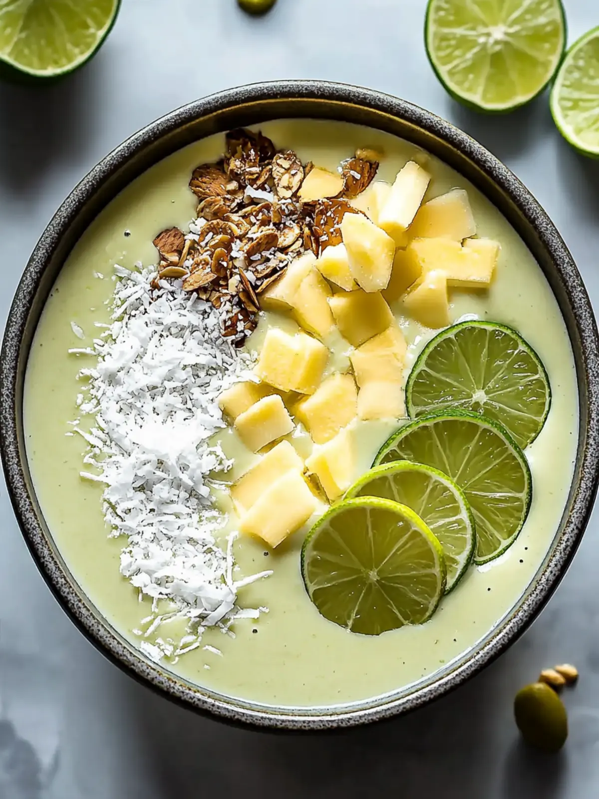 Tropical Lime Coconut Smoothie Bowl for an Energizing Start 4 Lime Coconut Smoothie Bowl