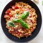 Delicious One-Pan Couscous With Garlic, Tomato and Basil Joy 2 One-Pan Couscous With Garlic, Tomato and Basil