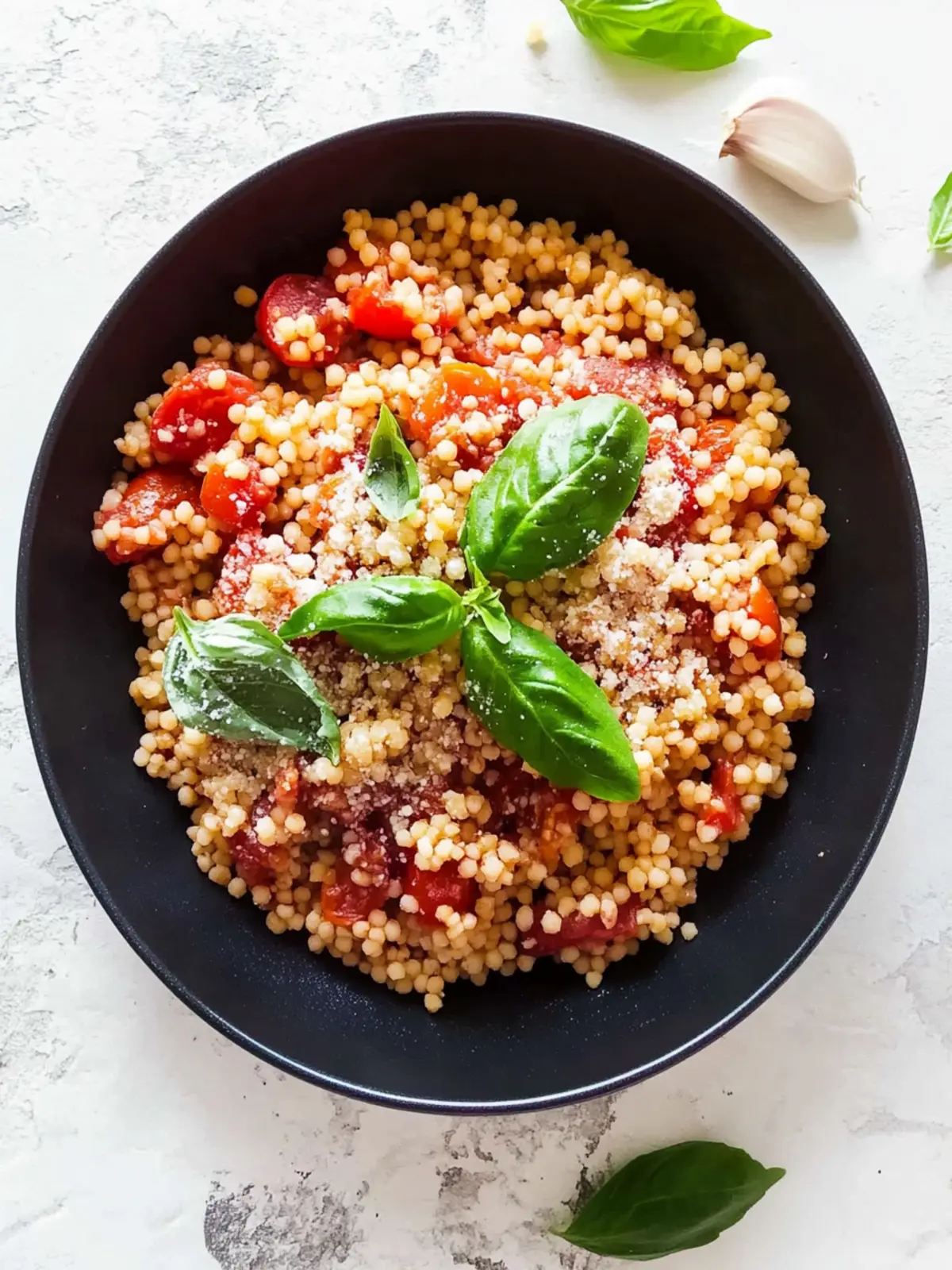 Delicious One-Pan Couscous With Garlic, Tomato and Basil Joy 5 One-Pan Couscous With Garlic, Tomato and Basil
