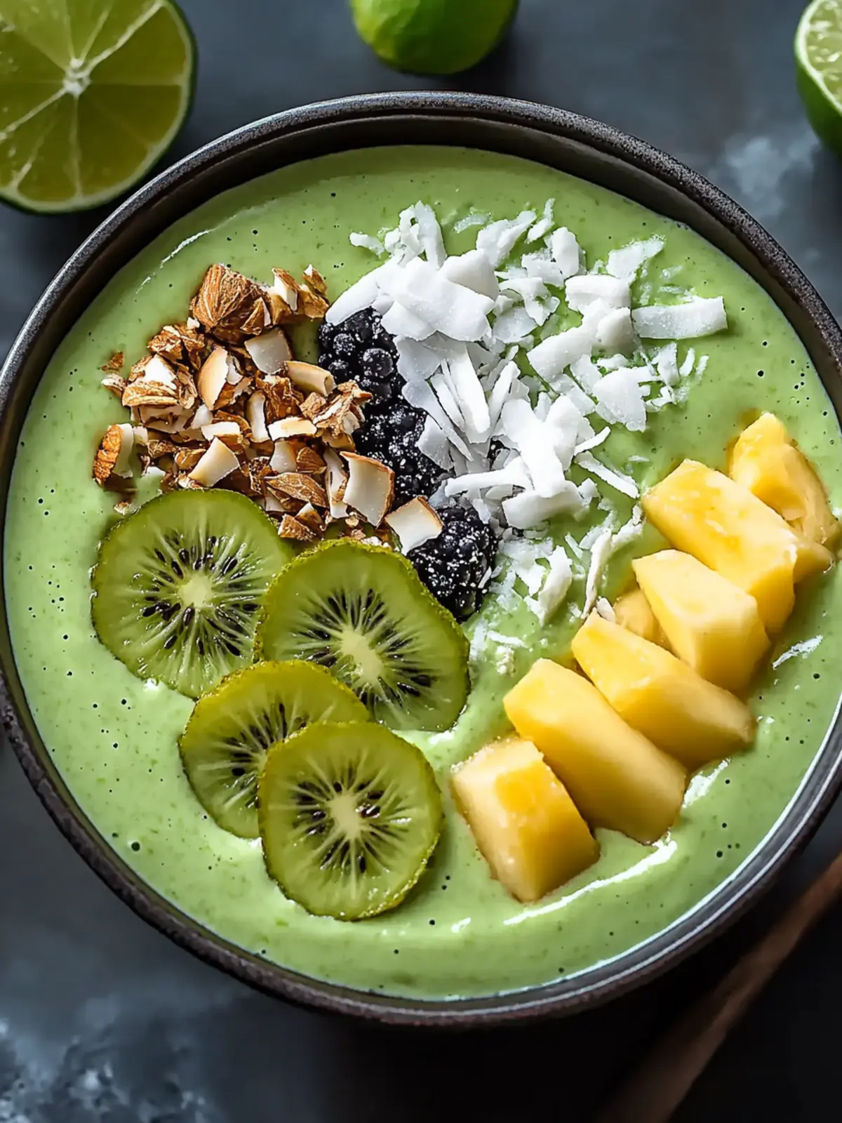 Tropical Lime Coconut Smoothie Bowl for an Energizing Start 5 Lime Coconut Smoothie Bowl