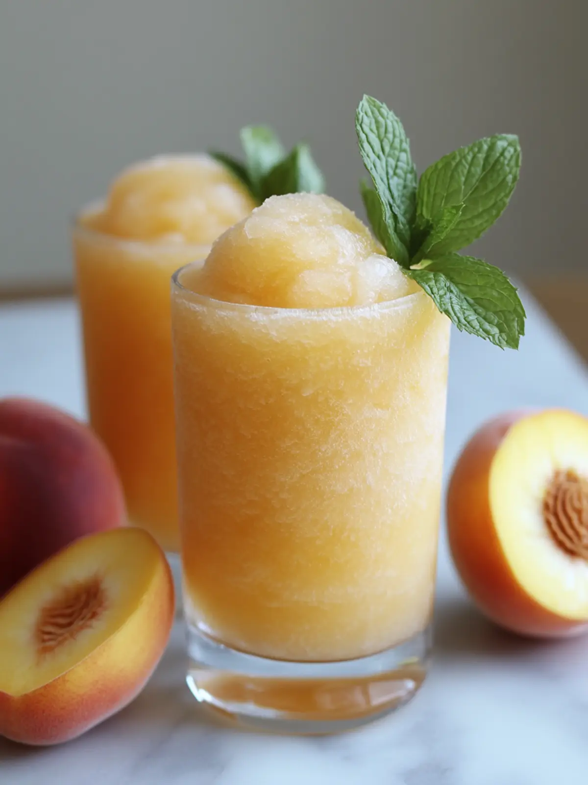 Cool Off with a Frozen Peach Lemonade Slushie Recipe 2 Frozen Peach Lemonade Slushie