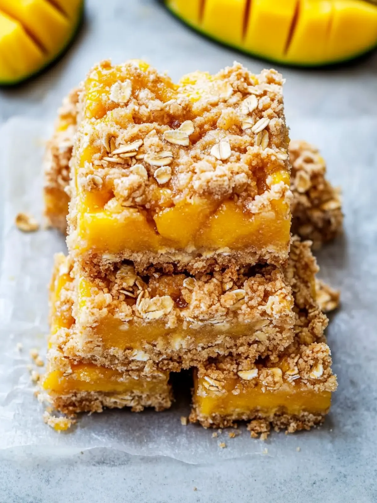 Mango Oatmeal Crumble Bars That Will Make You Smile 4 Mango Oatmeal Crumble Bars