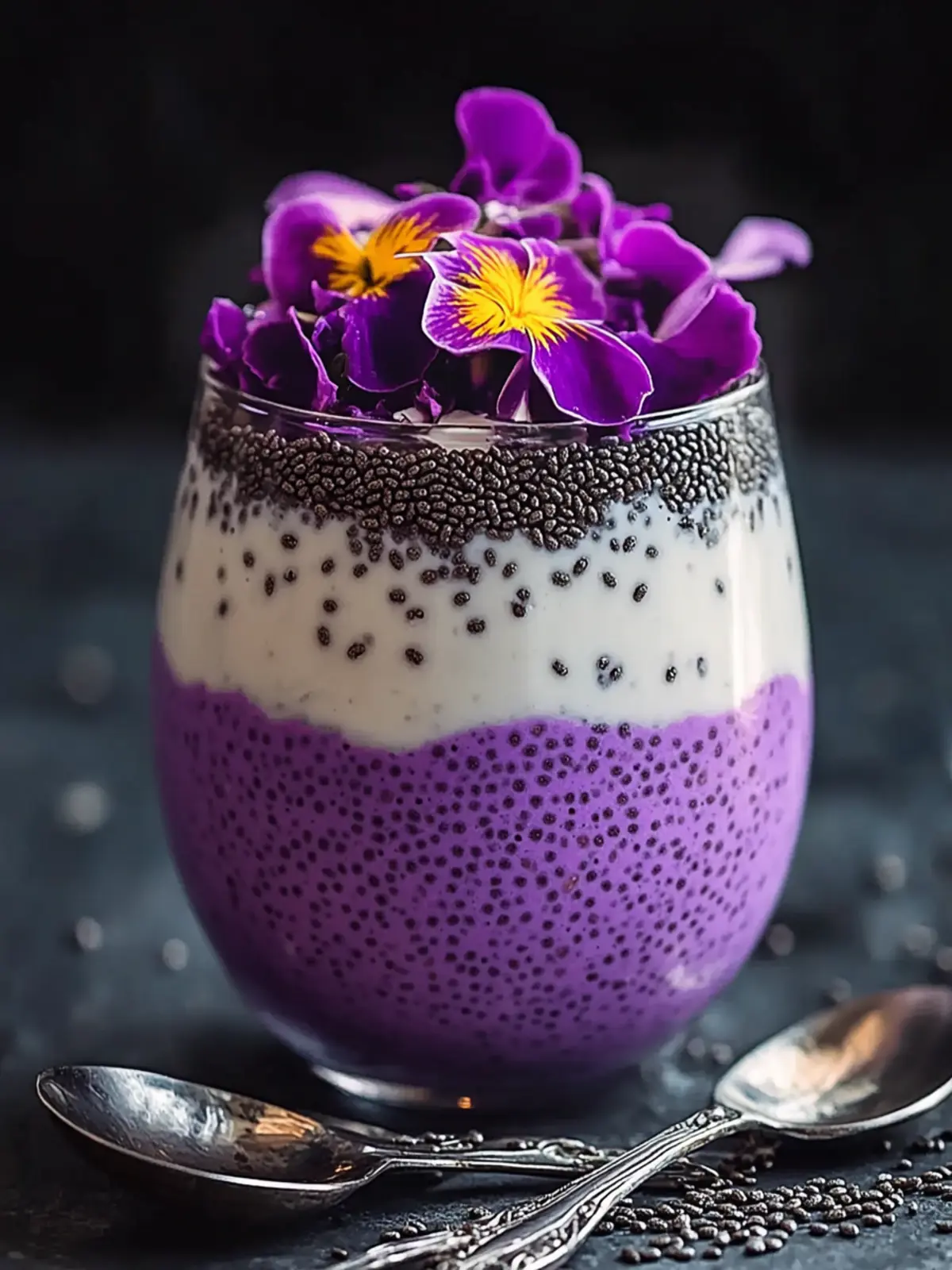 Delight in Ube & Coconut Chia Pudding Parfait in Just 10 Minutes 2 Ube & Coconut Chia Pudding Parfait