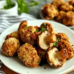 Crispy Oven Fried Garlic Mushrooms Perfect for Guilt-Free Snacking 2 Crispy Oven Fried Garlic Mushrooms
