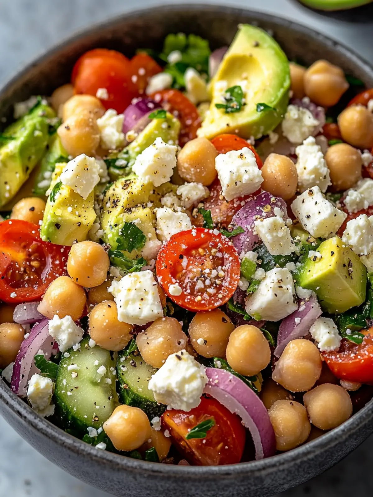 Chickpea Feta Avocado Salad: Your Quick Path to Healthy Bliss 4 Chickpea Feta Avocado Salad