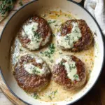 Savory Salisbury Steaks in Creamy Horseradish Parmesan Sauce 7 Salisbury Steaks in Horseradish Parmesan Sauce