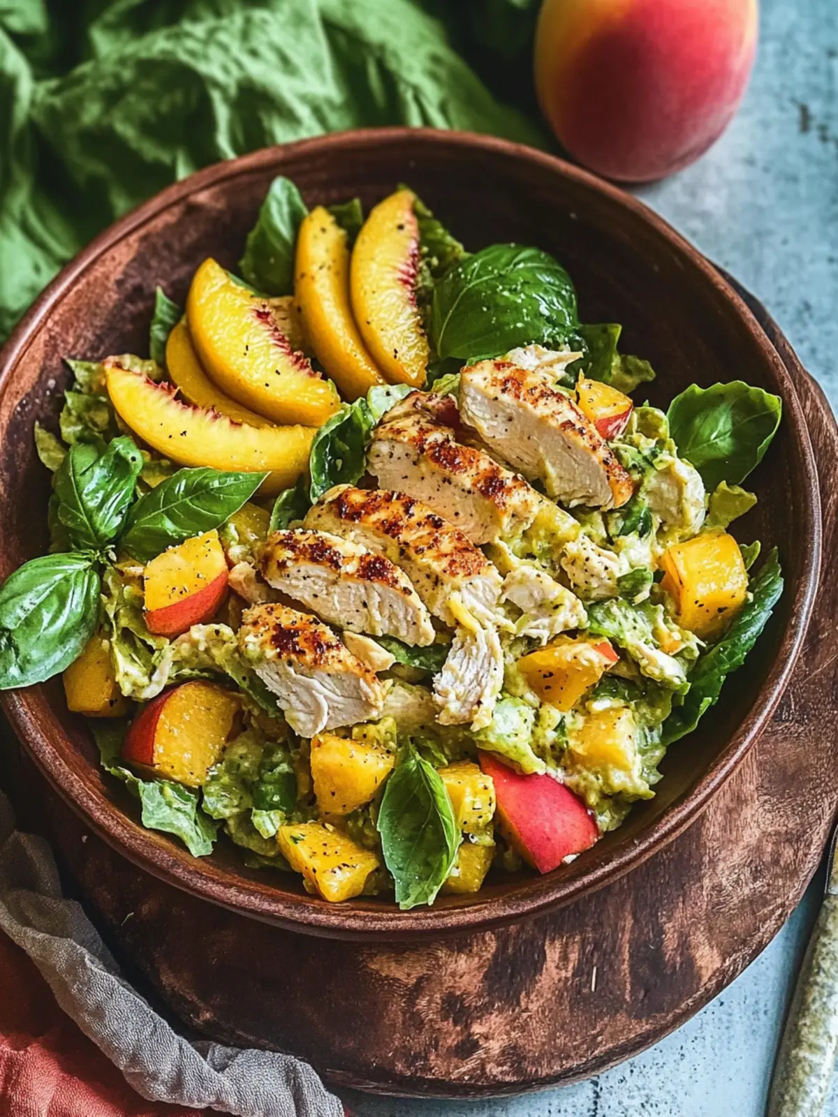 Peach Basil Chicken Salad: A Sweet Summer Delight Awaits 3 Peach Basil Chicken Salad