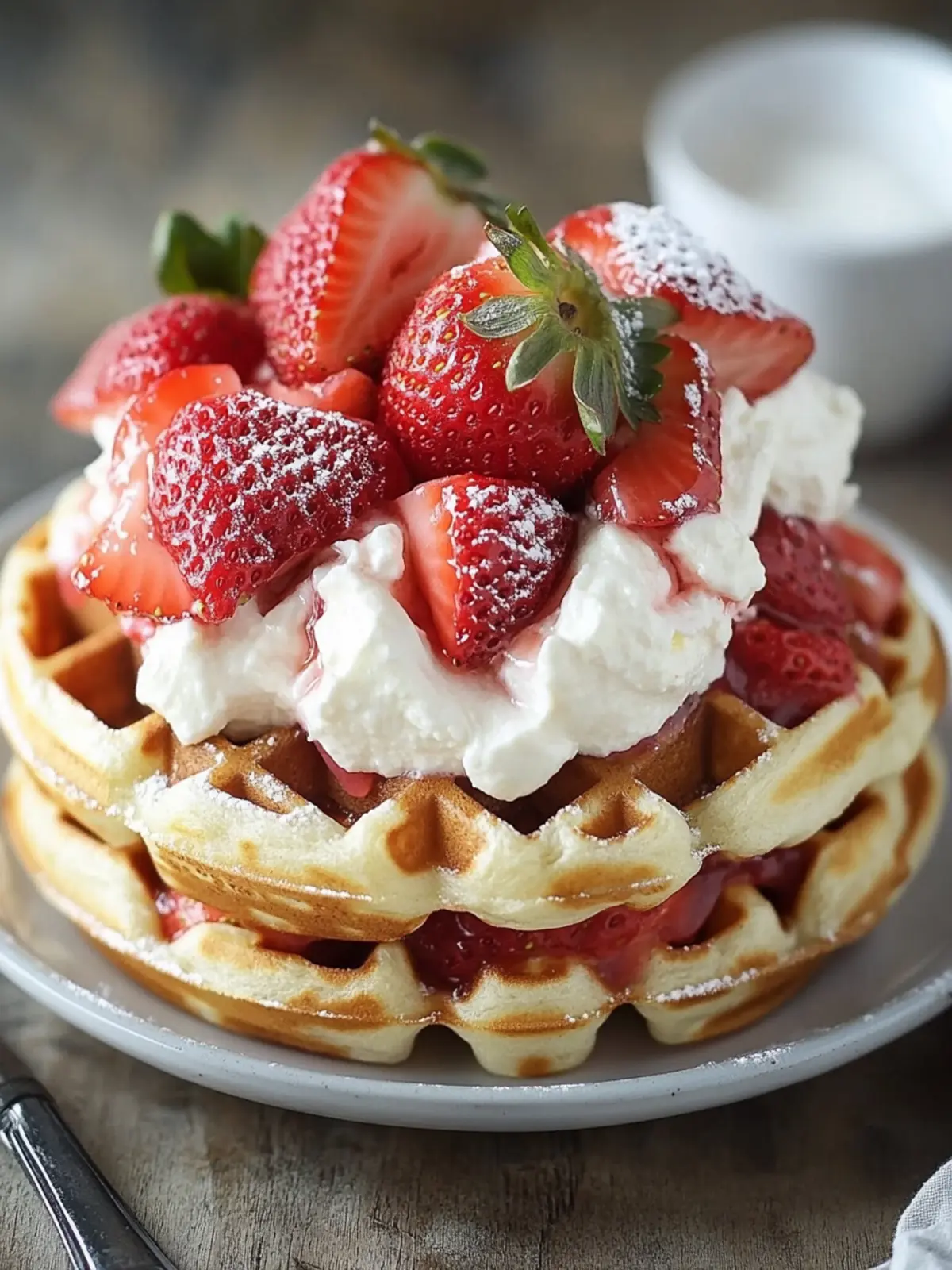 Indulge in Strawberry Cheesecake Stuffed Waffles Today 5 Strawberry Cheesecake Stuffed Waffles
