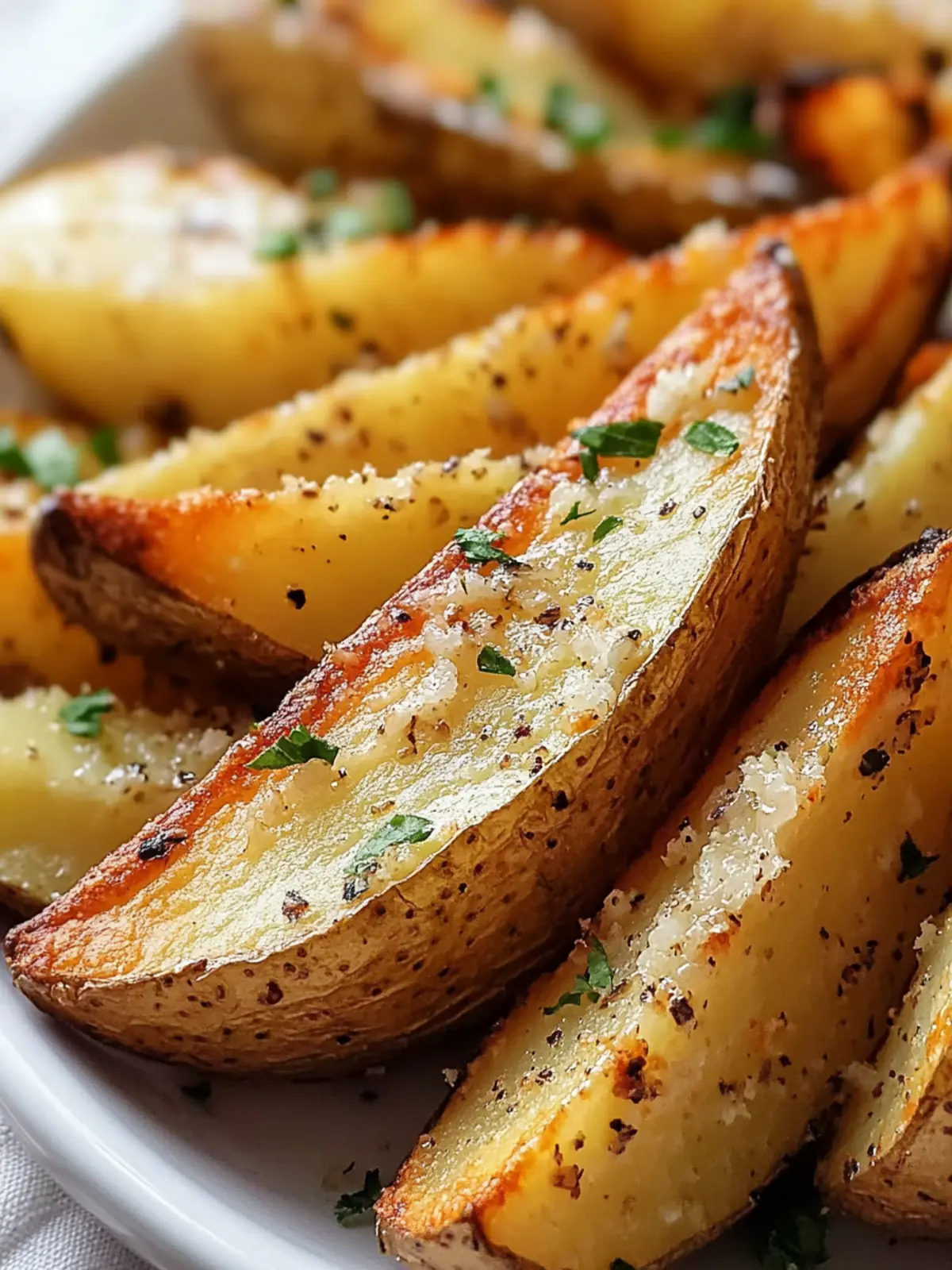Crispy Baked Garlic Parmesan Potato Wedges Everyone Will Love 3 Baked Garlic Parmesan Potato Wedges