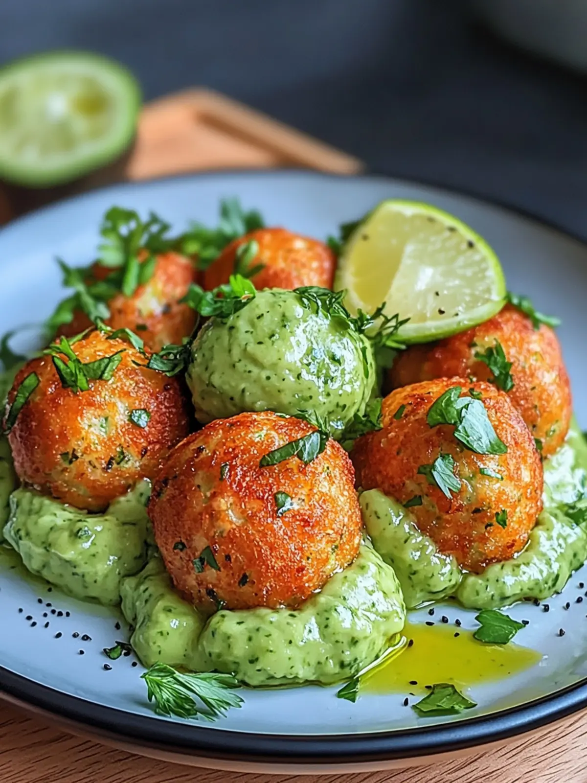 Salmon Balls with Creamy Avocado Sauce: A Flavorful Twist! 5 Salmon Balls with Creamy Avocado Sauce