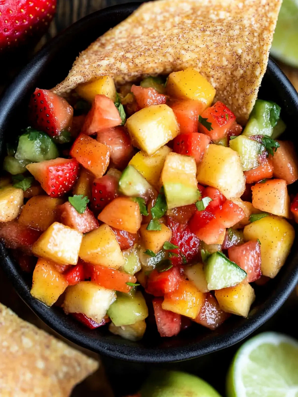 Fruit Salsa with Cinnamon Chips: A Summer Delight to Share 2 Fruit Salsa with Cinnamon Chips