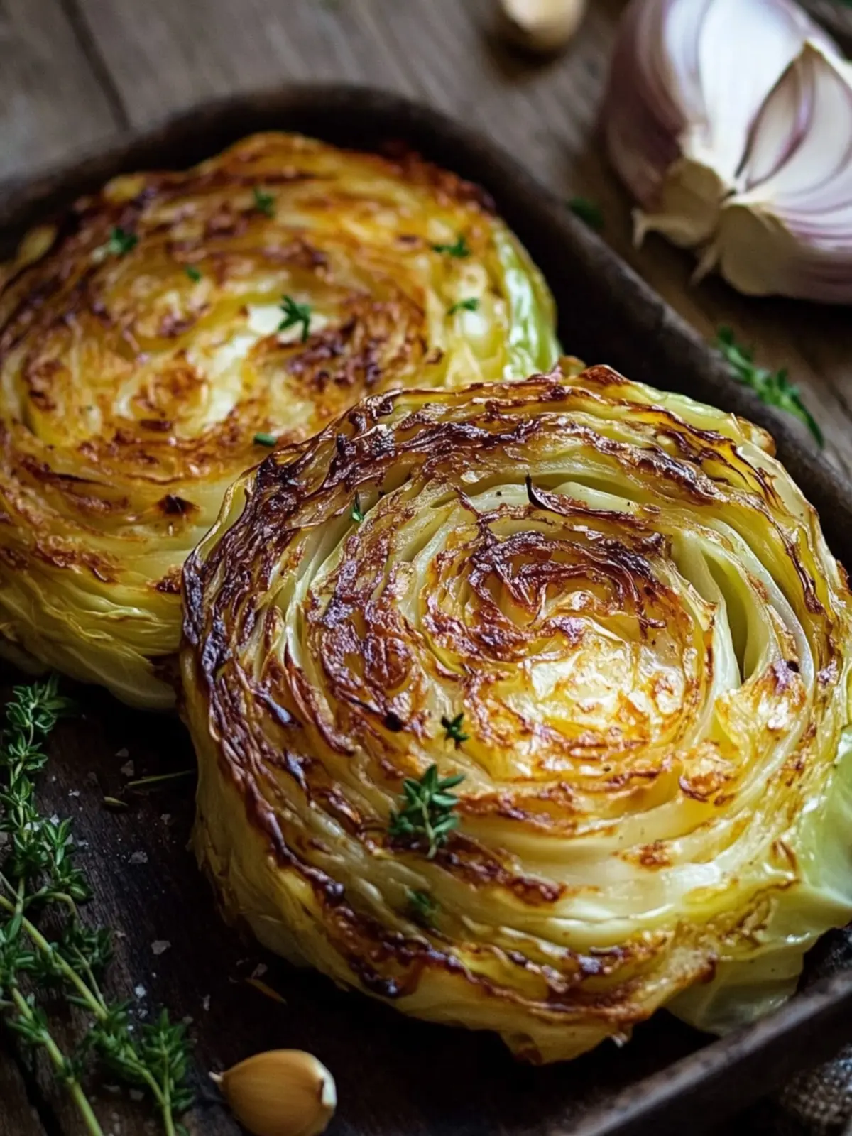 Savory Roasted Cabbage Steaks – A Crispy, Healthy Delight 3 Roasted Cabbage Steaks