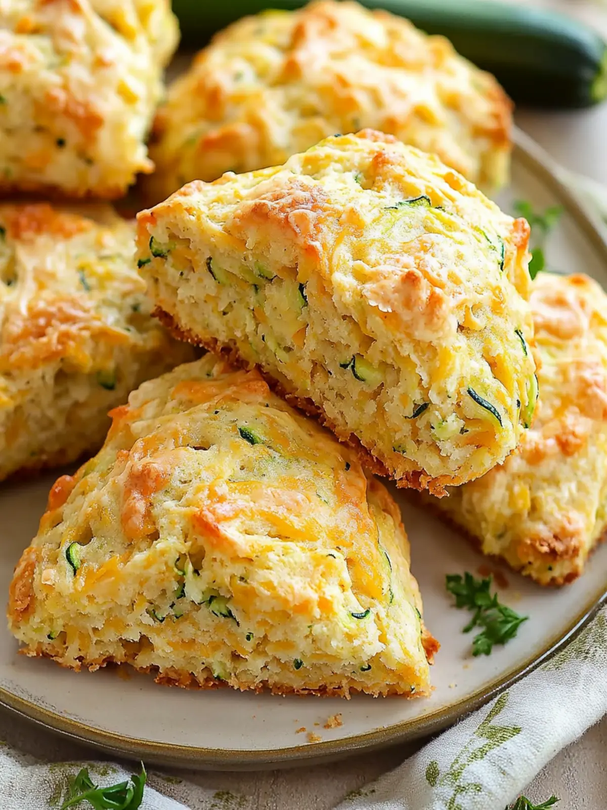 Cheesy Zucchini Cheddar Scones for Perfect Brunch Vibes 4 Zucchini Cheddar Scones