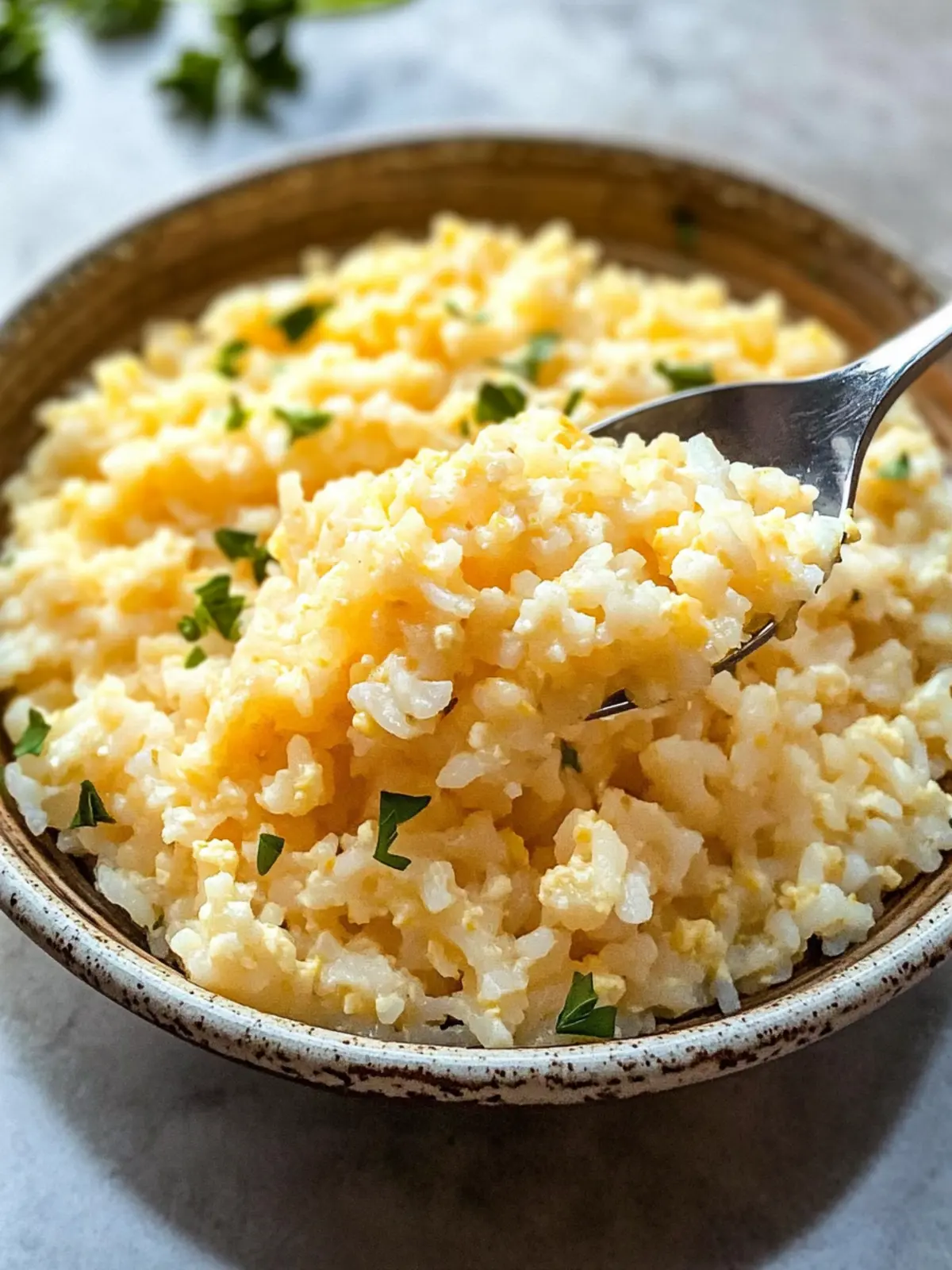 Creamy Easy Cheesy Cauliflower Rice That's Keto Heaven 4 Easy Cheesy Cauliflower Rice