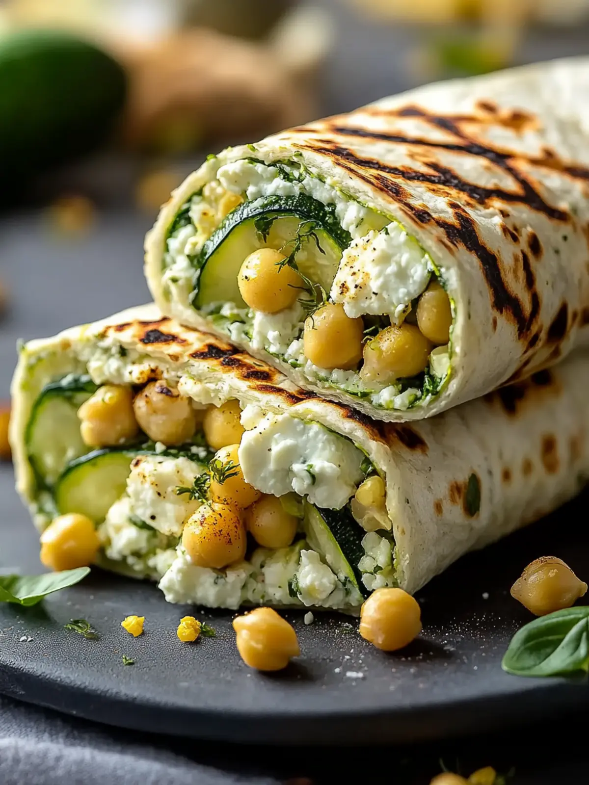 Grilled Zucchini Feta Chickpea Wrap: Healthy Flavor Boost 5 Grilled Zucchini Feta Chickpea Wrap