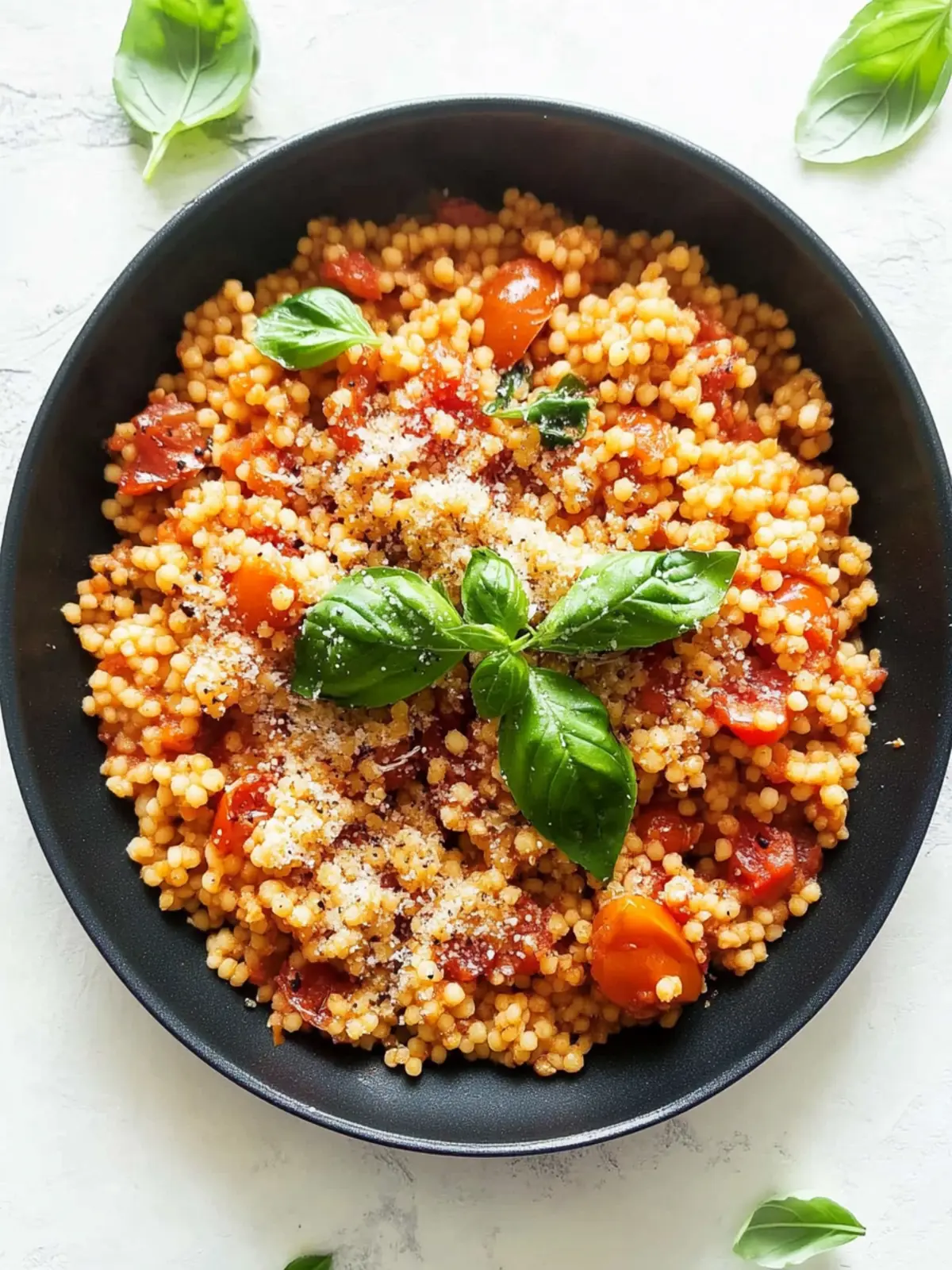 Delicious One-Pan Couscous With Garlic, Tomato and Basil Joy 2 One-Pan Couscous With Garlic, Tomato and Basil