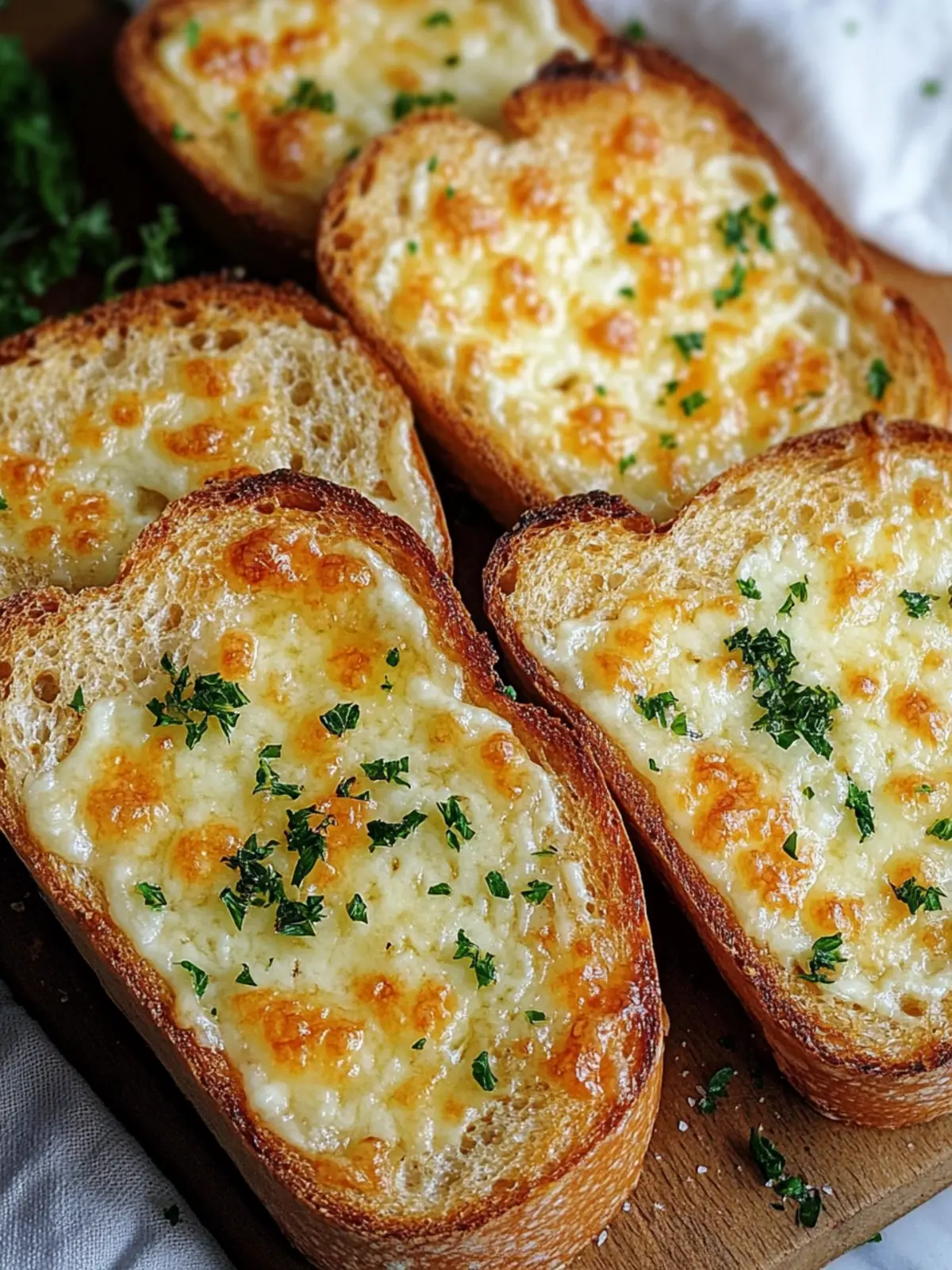 Toasted Cheesy Garlic Bread Slices: Your Ultimate Comfort Snack 5 Toasted Cheesy Garlic Bread Slices
