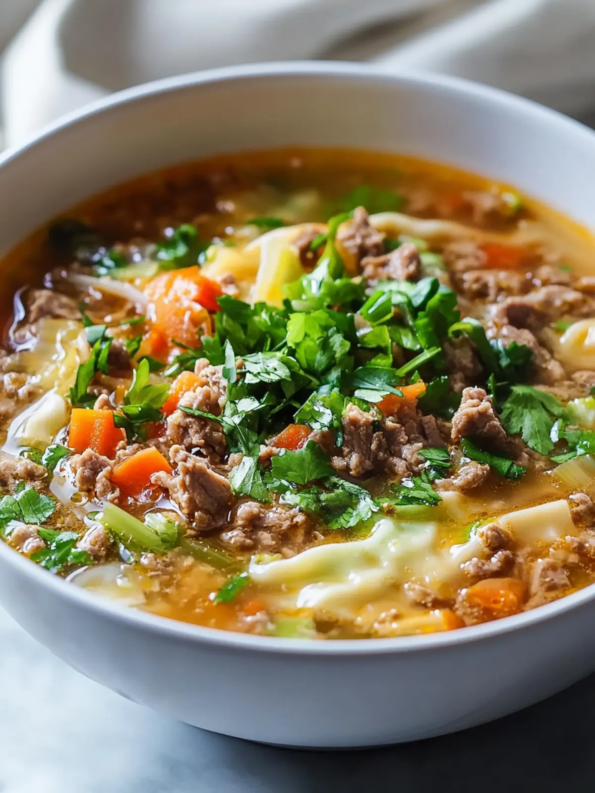 One-Pot Beef Egg Roll Soup: Cozy Comfort in Every Bowl 2 One-Pot Beef Egg Roll Soup