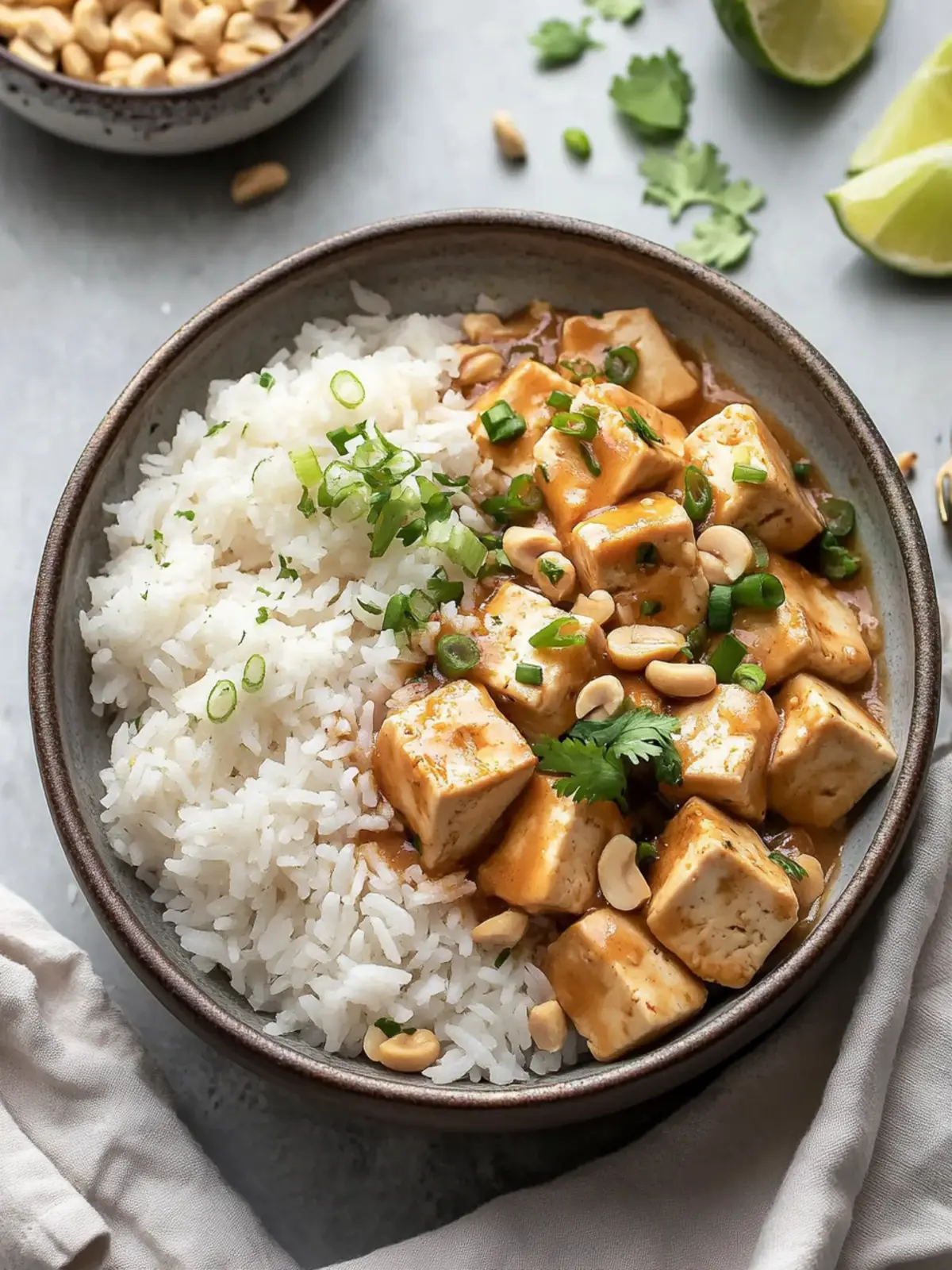 Crispy Peanut Tofu with Coconut Rice That Will WOW You 4 Peanut Tofu with Coconut Rice