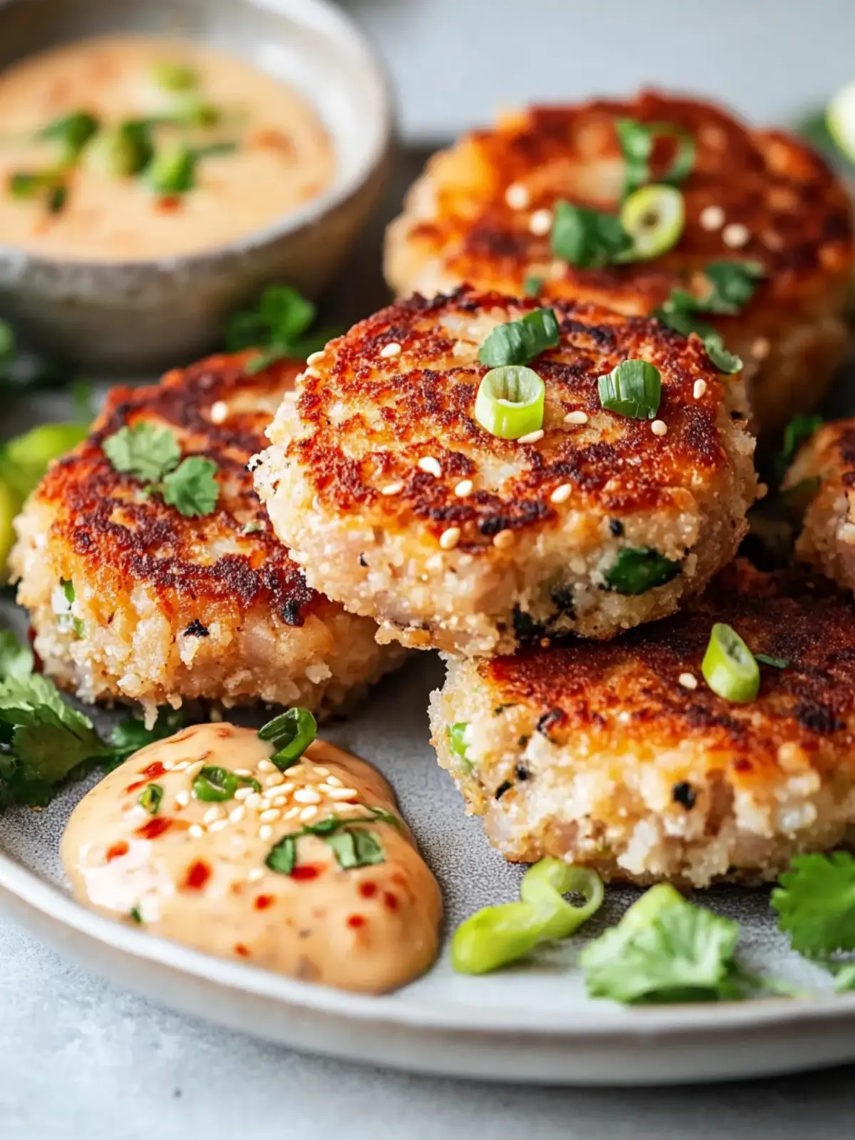 Crispy Asian-Style Tuna Cakes with Spicy Mayo You’ll Adore 4 Asian-Style Tuna Cakes with Spicy Mayo
