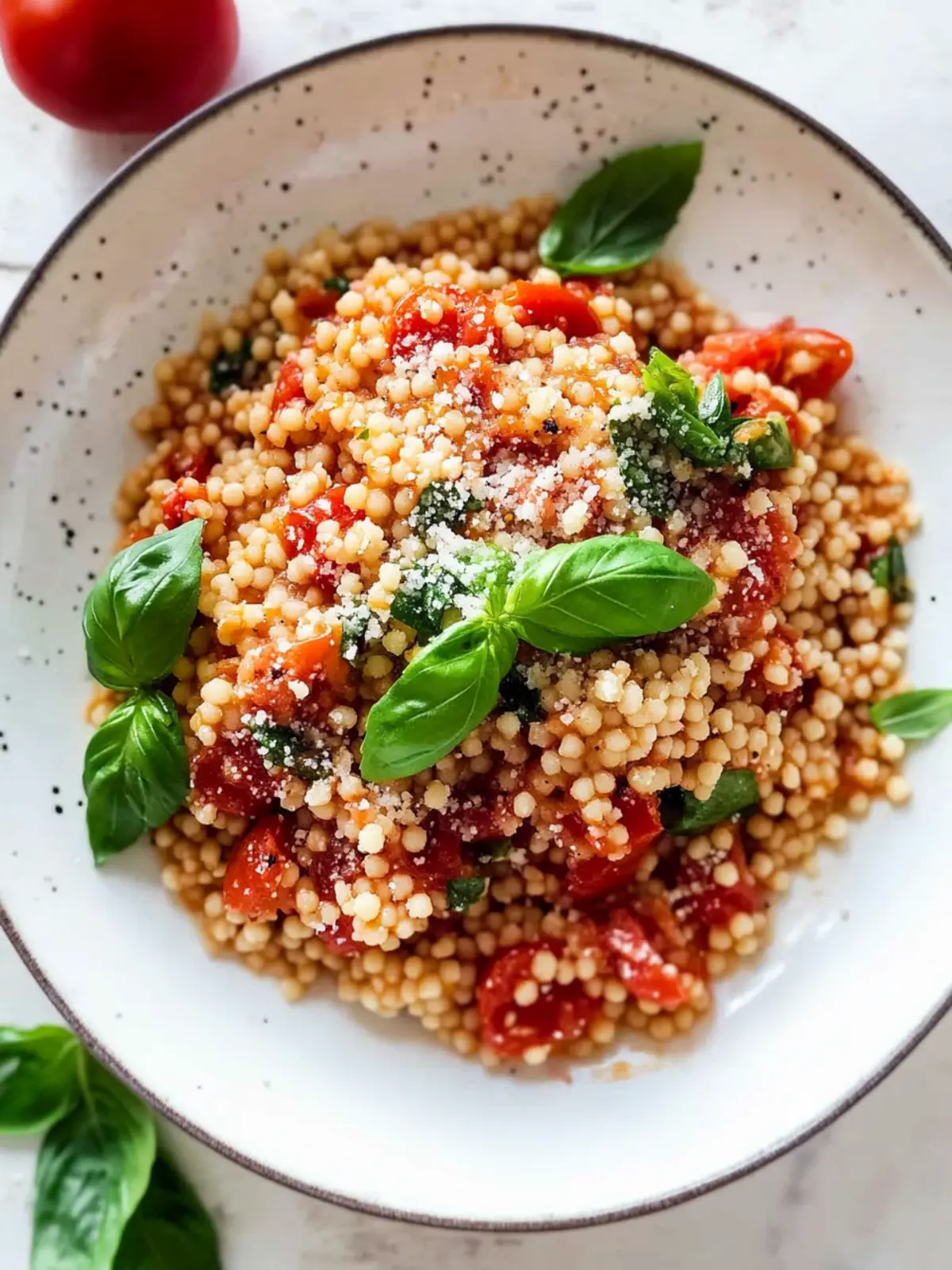 Delicious One-Pan Couscous With Garlic, Tomato and Basil Joy 3 One-Pan Couscous With Garlic, Tomato and Basil